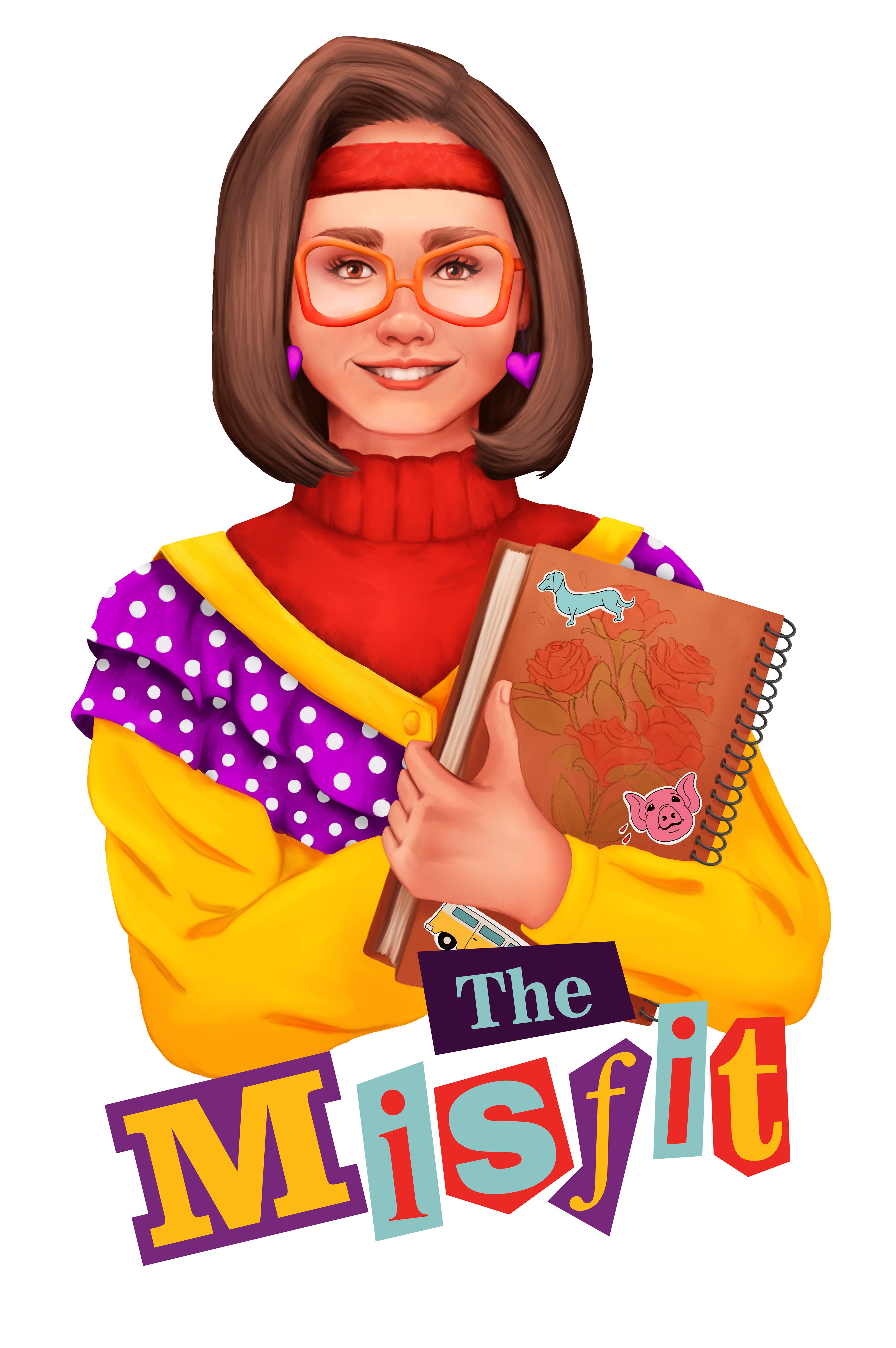 "The Misfit" Illustration, based on The Weird Girl Trope from movies and film for The Take