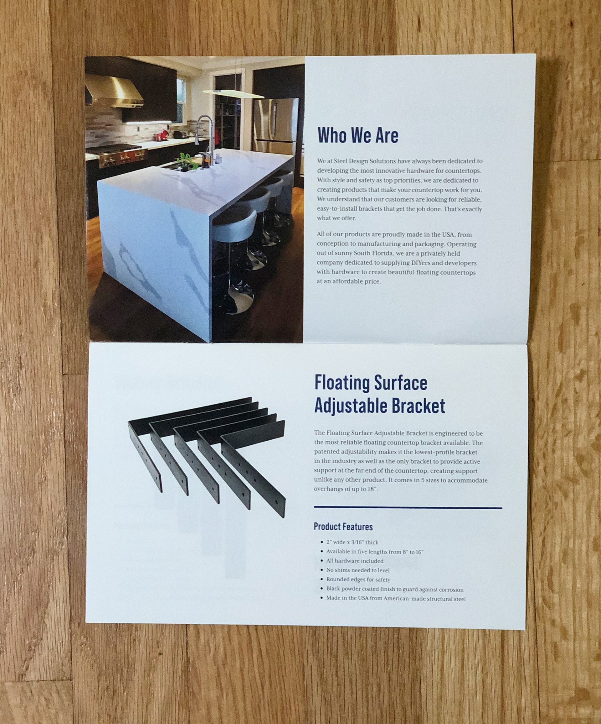 Interior pages for the Steel Design Solutions 2020 Product Catalog