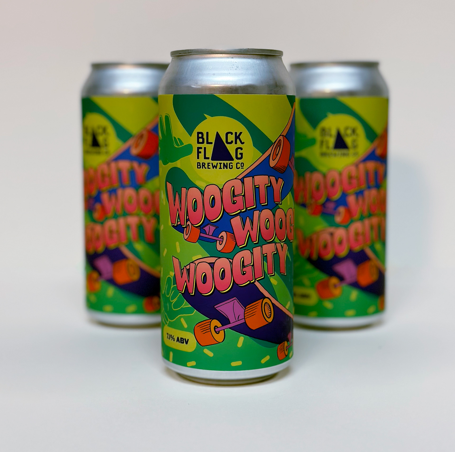 Woogity Woogity Woogity Illustration and Type for Black Flag Brewing Co.