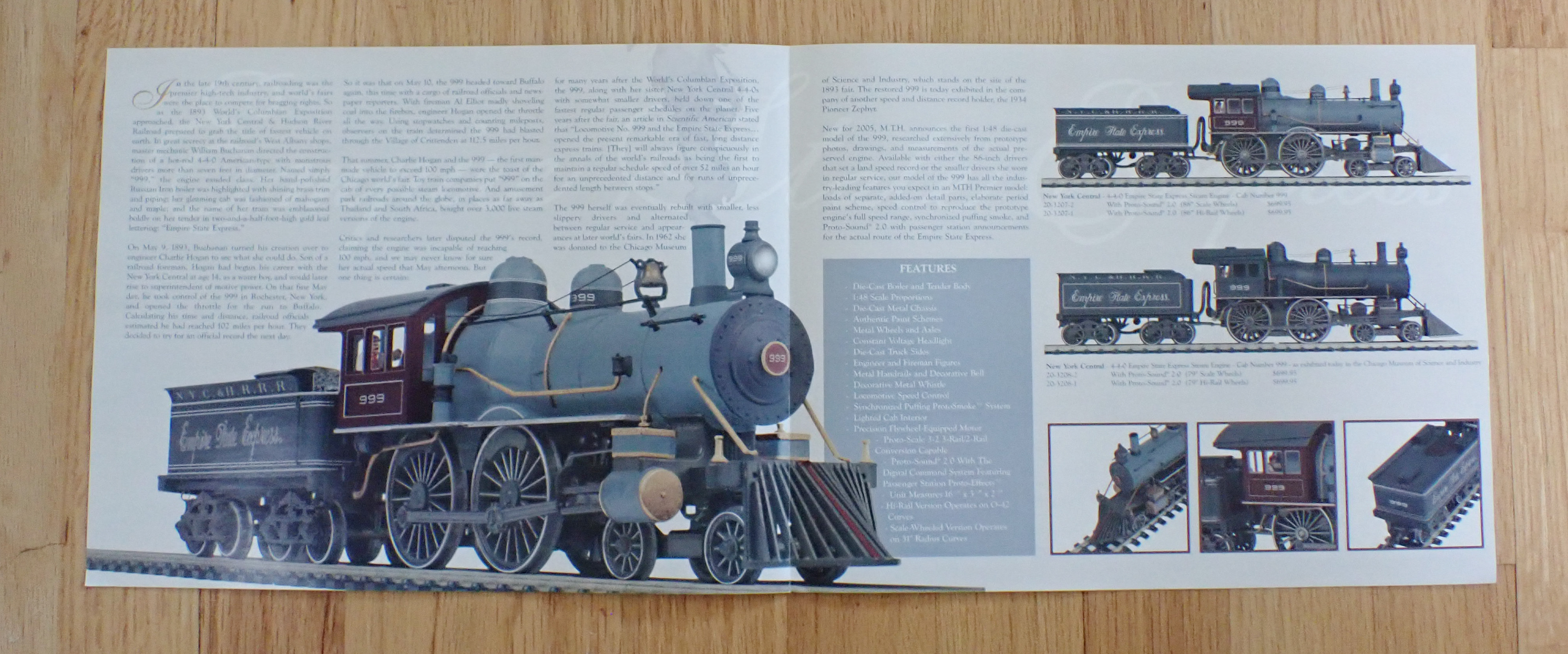 4-4-0 Empire State Express Promotional Brochure