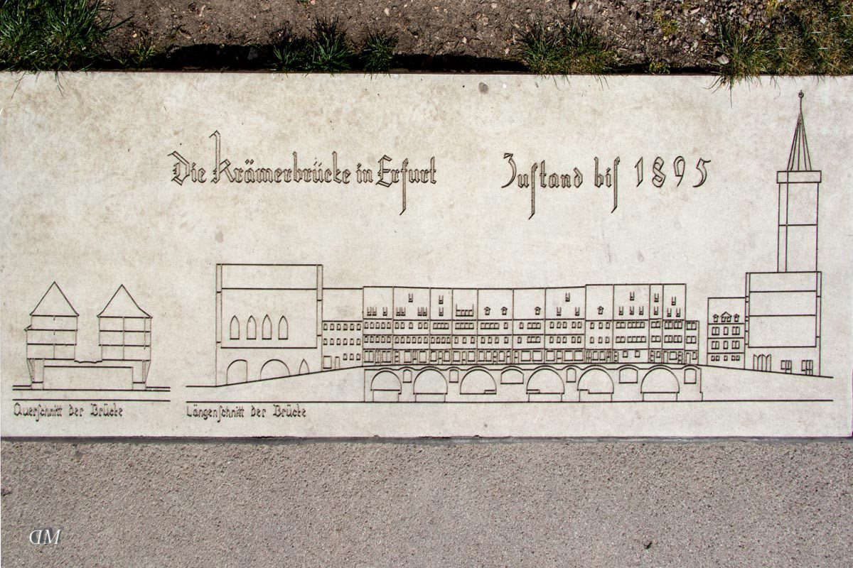 Ansicht der Krämerbrücke bis 1895