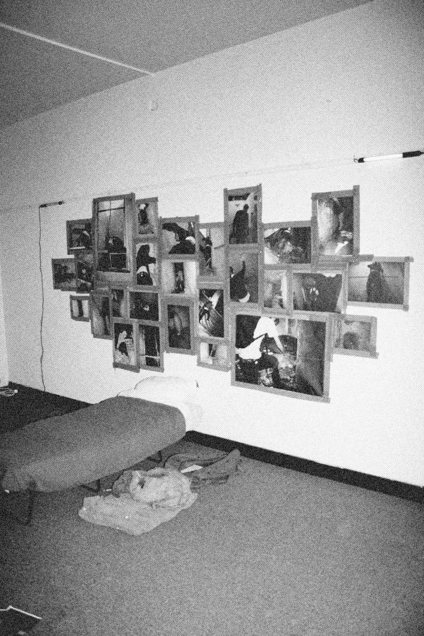 One Week Visitorinstallationcarpet, bed, sheets, xerox prints, tape, chain, lock2006