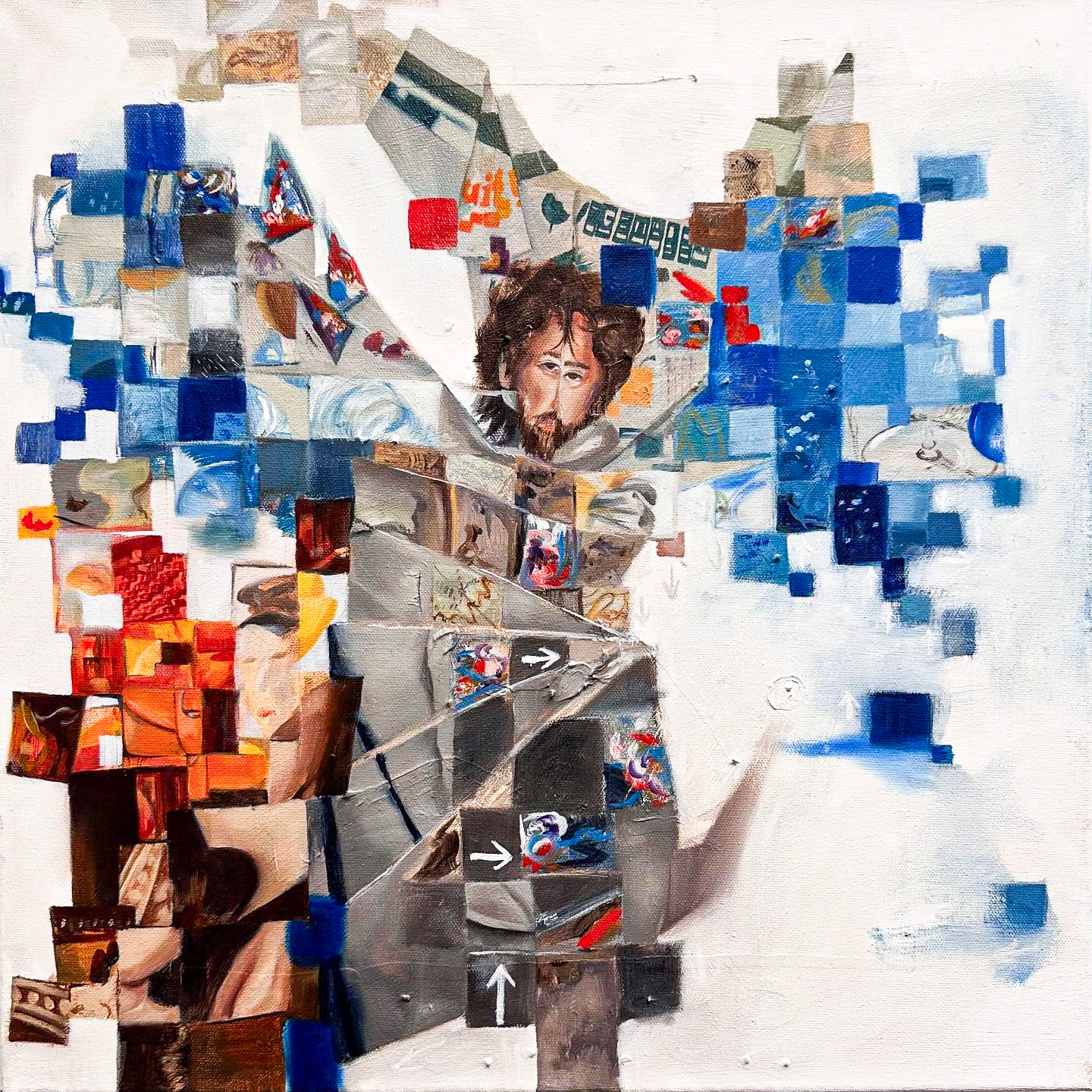 magazine memory 2025, Dimensions: 16in x 16in, Oil on Canvas