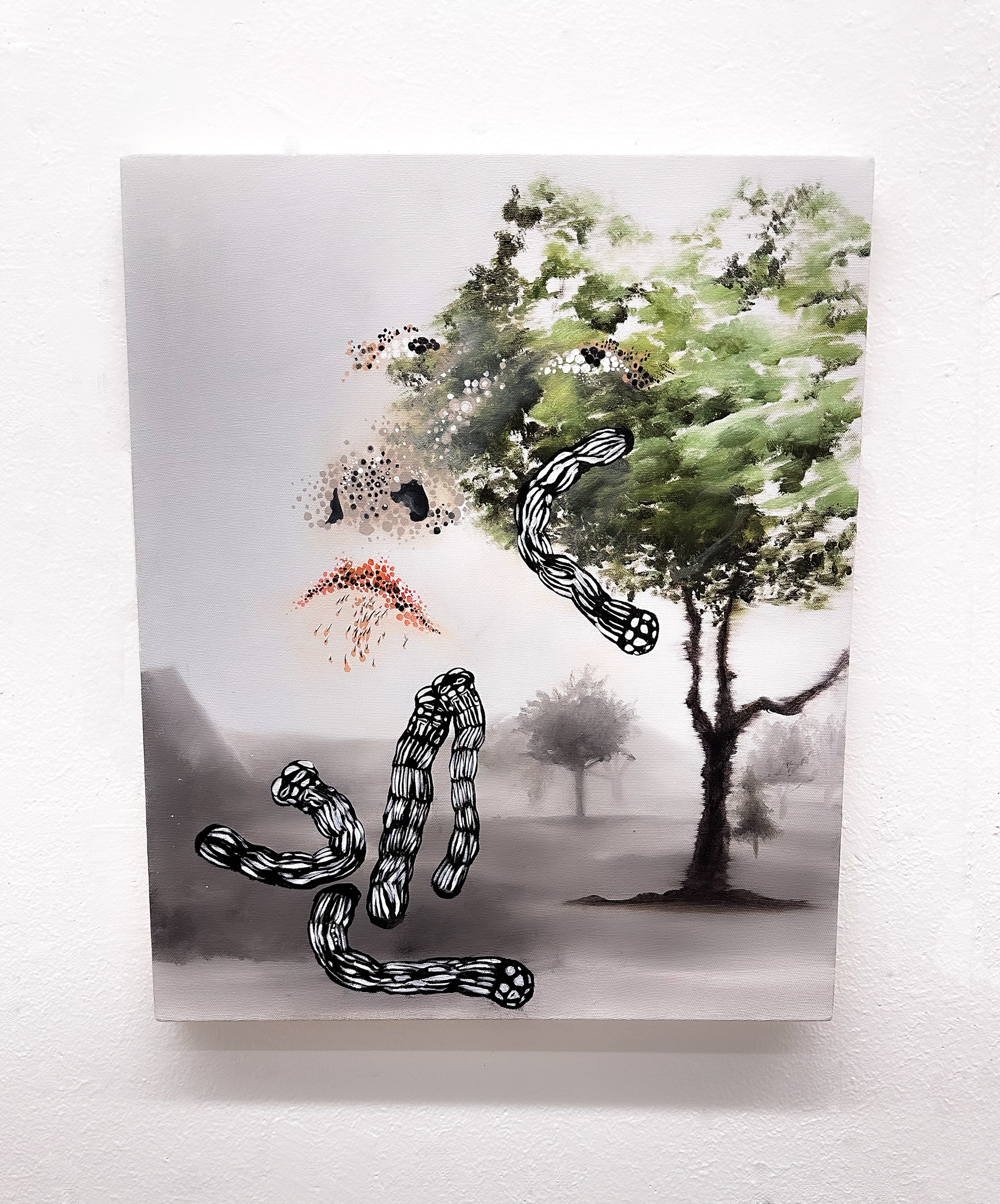 The Lord's over the Master's 2025, 17 in (top) and 16 in (bottom) x 20 in, Oil on Canvas 