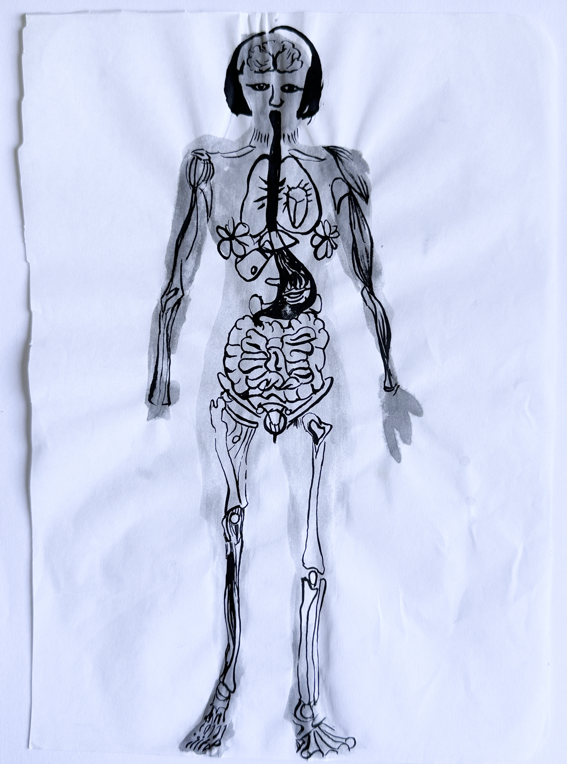 3, ink wash and brush