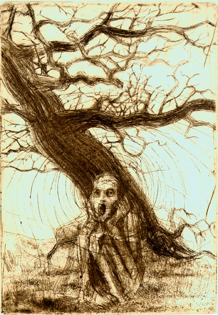 Title: SCREAM : Direction: Symbolism/ Surrealism. Technique: Etching