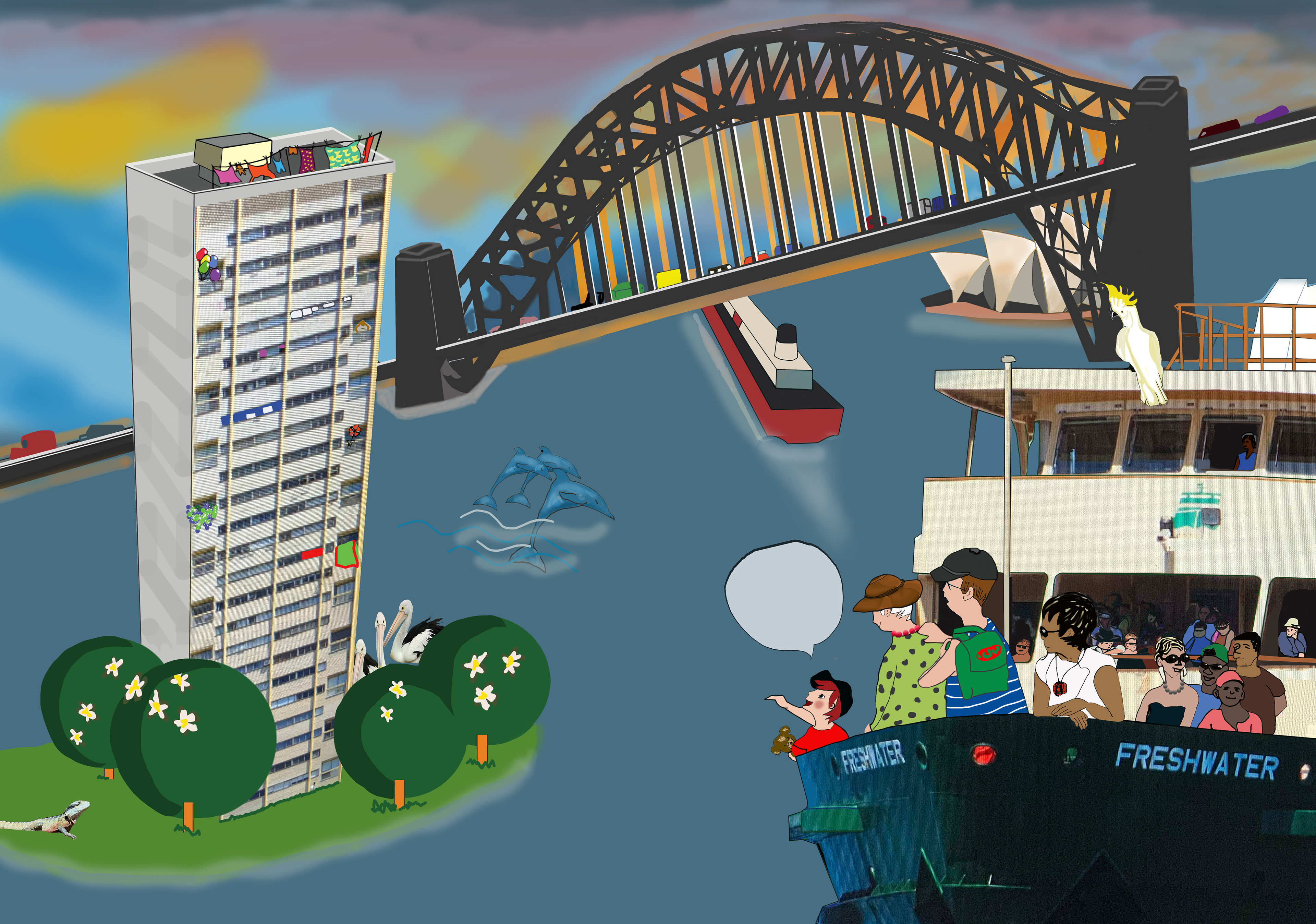 Sydney Hafen: Mit der Fähre zu Oma und Omi.