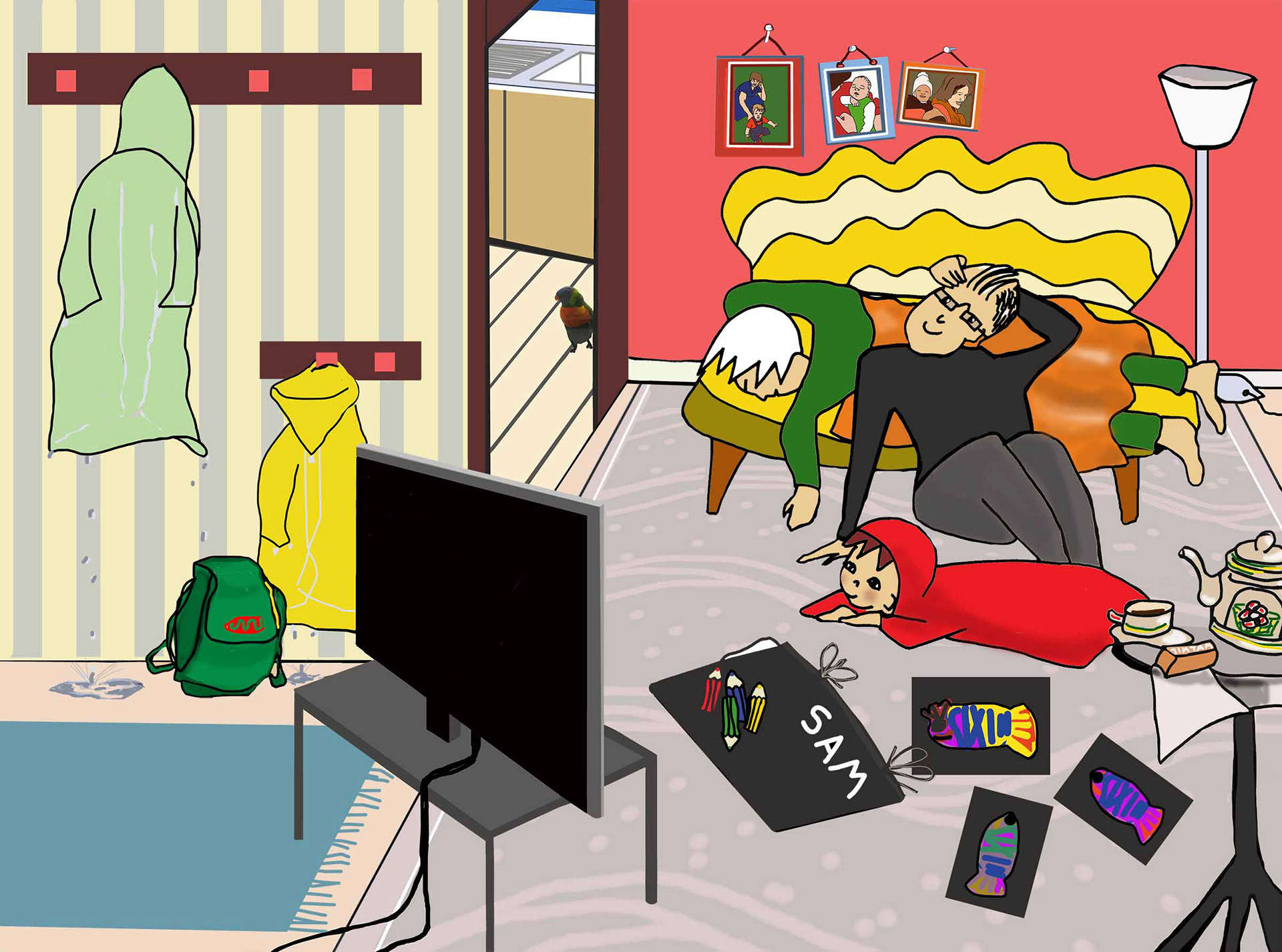 Nach einem aufregenden Tag wieder Zuhause.