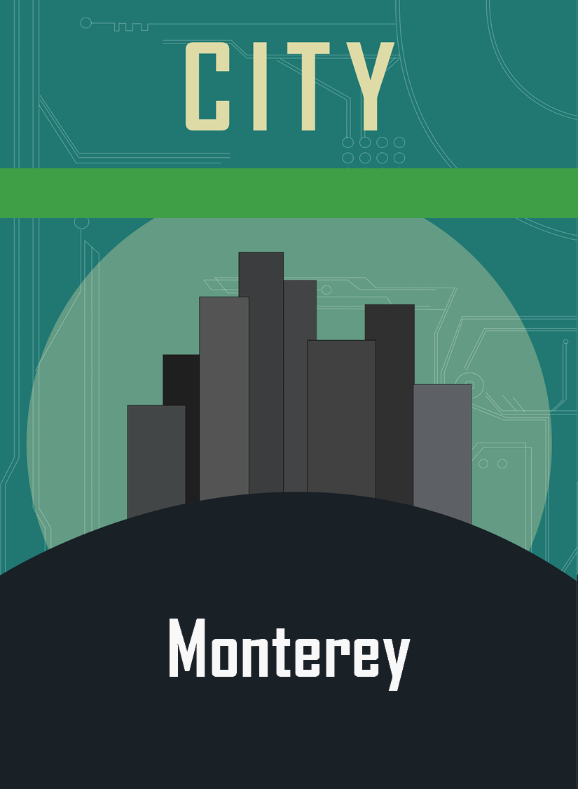 City card "Monterey" – Illustrator & InDesign; 2019-2020