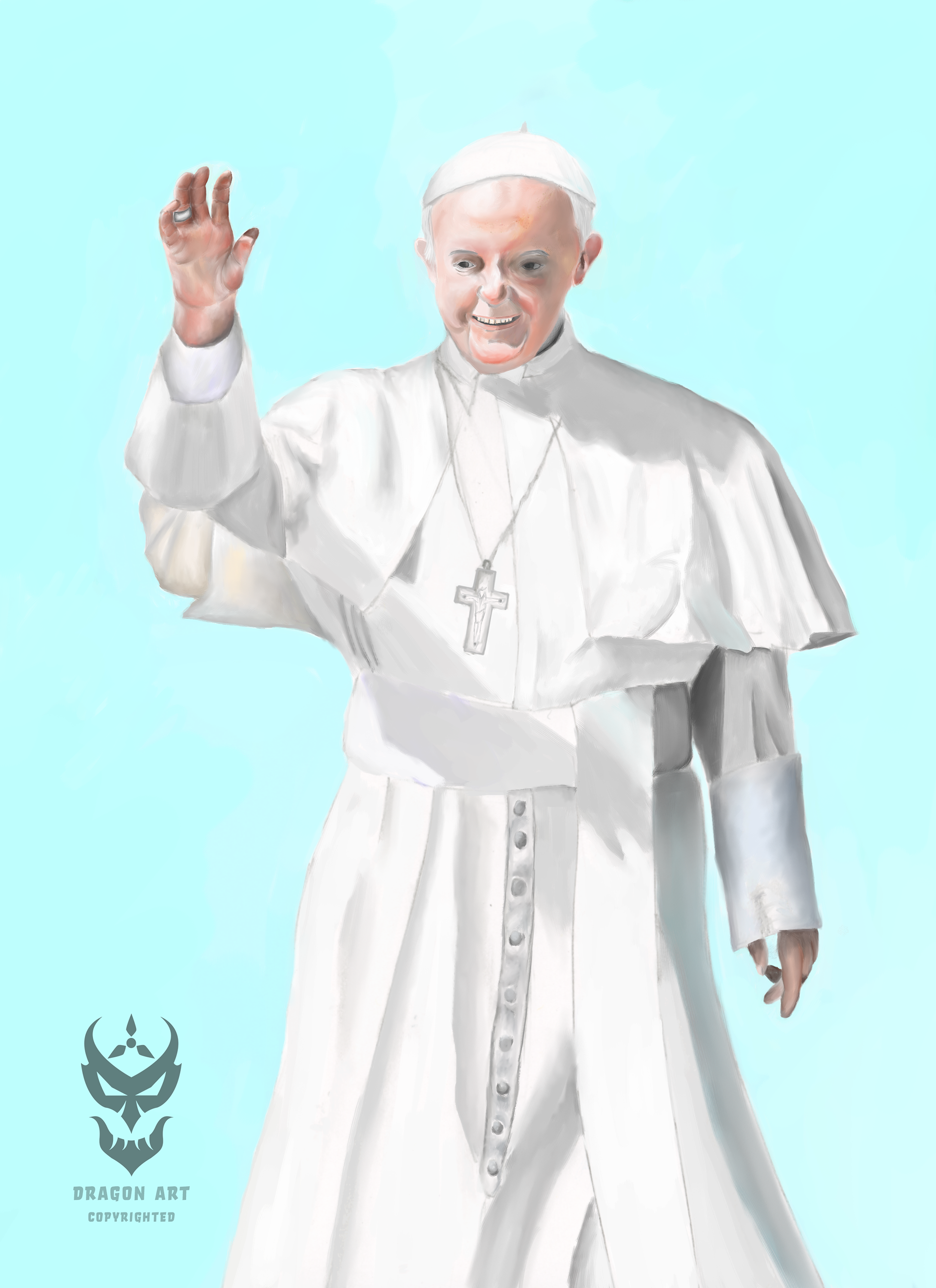 Pope Francis – Photoshop painting; 2017