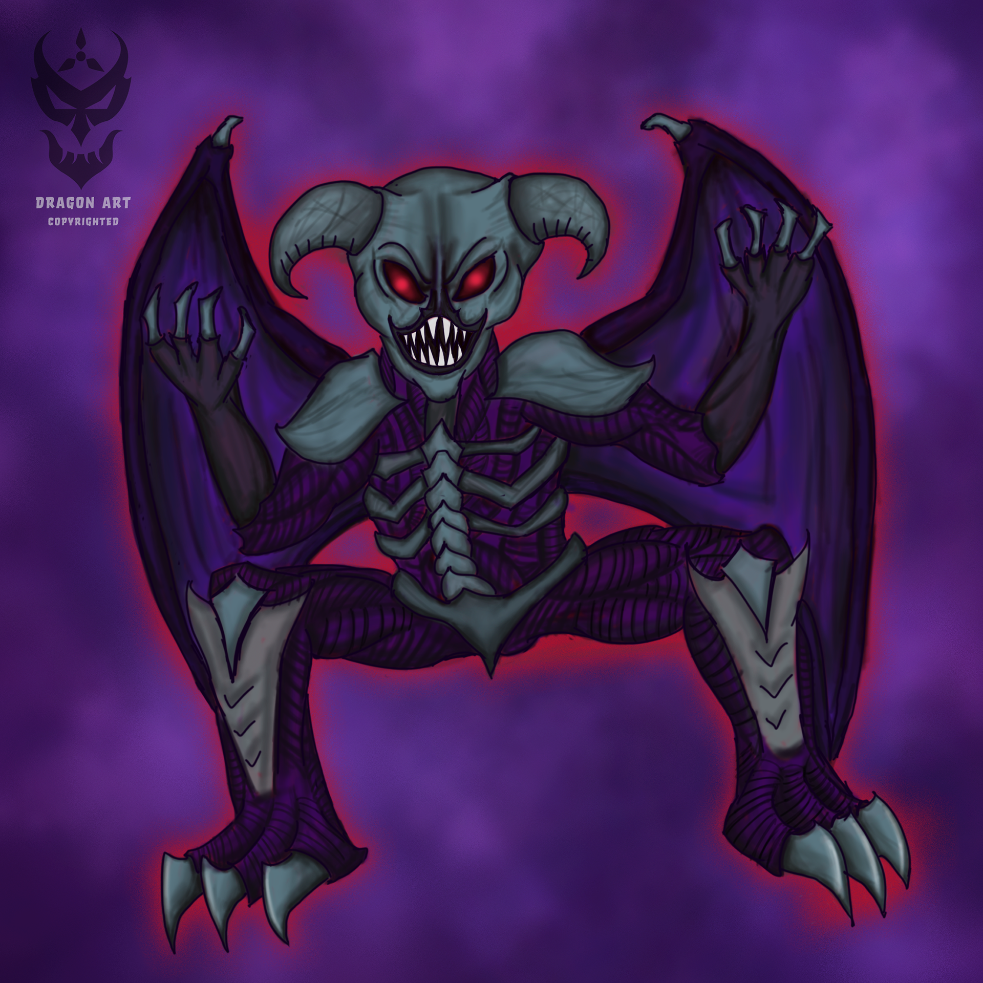 Little Skull Archfiend – digital painting in Photoshop; 2020