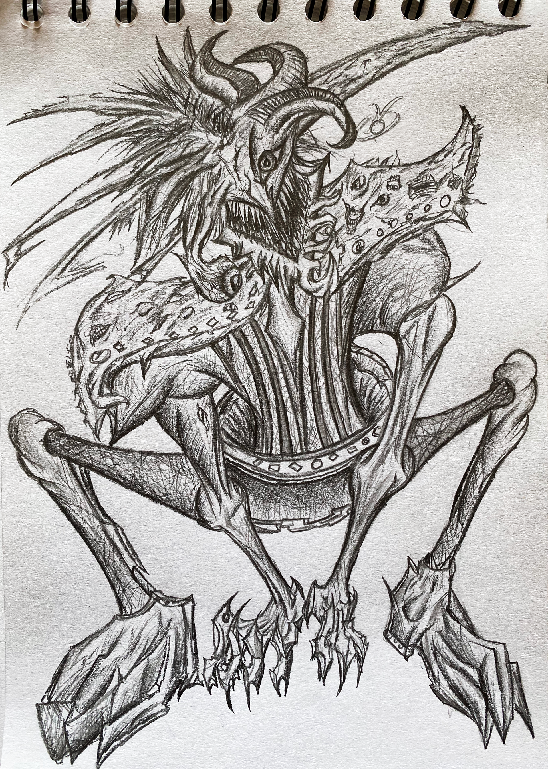 Nightmare Surrealism #1 - cosmic horror sketch; pencil on 120GSM paper