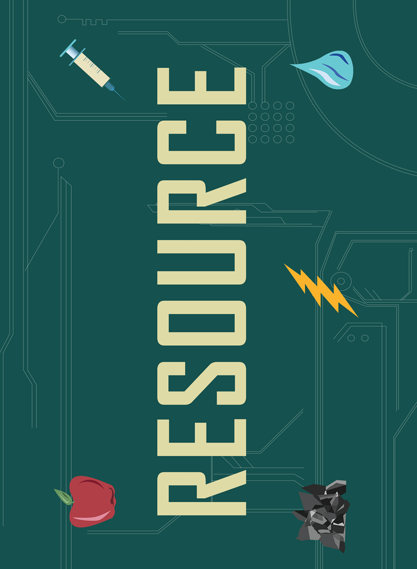 Back side of all Resource cards – Photoshop & Indesign; 2020