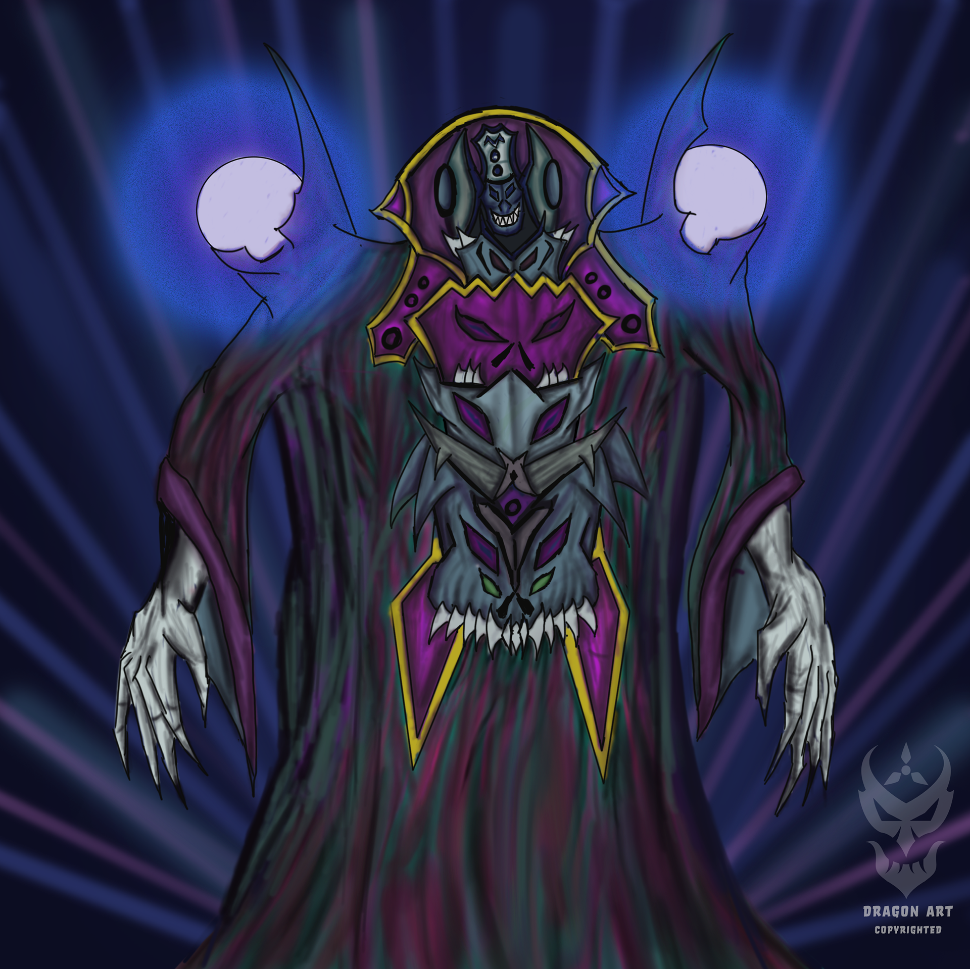 Black Archfiend Ha Des – digital painting in Photoshop; 2020