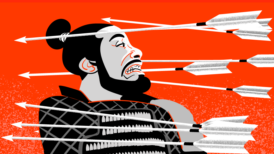 Portrait of Toshiro Mifune from THRONE OF BLOOD