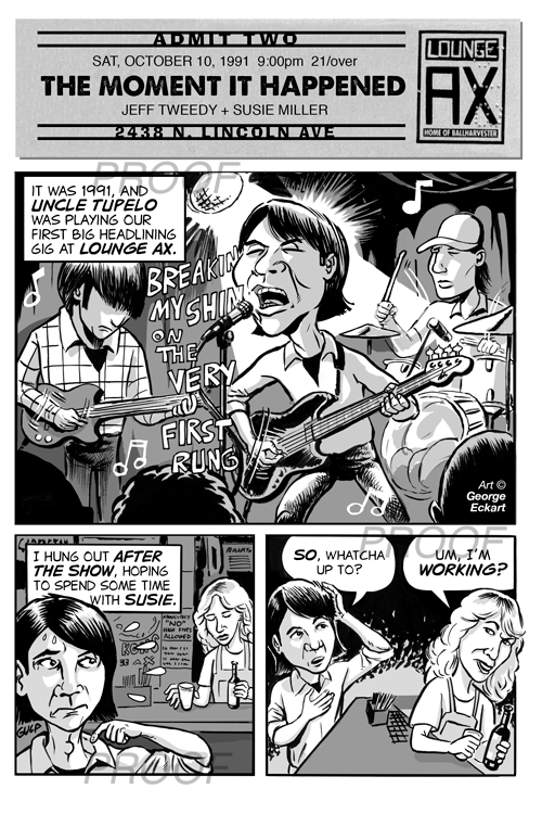 Comic illustration for Jeff Tweedy book "Let's Go (So We Can Get Back)"