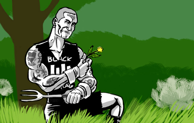 Punk Rock Gardening illustration for Men's Health