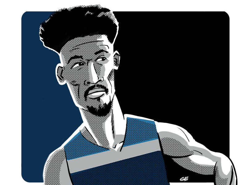Portrait of NBA player Jimmy Butler