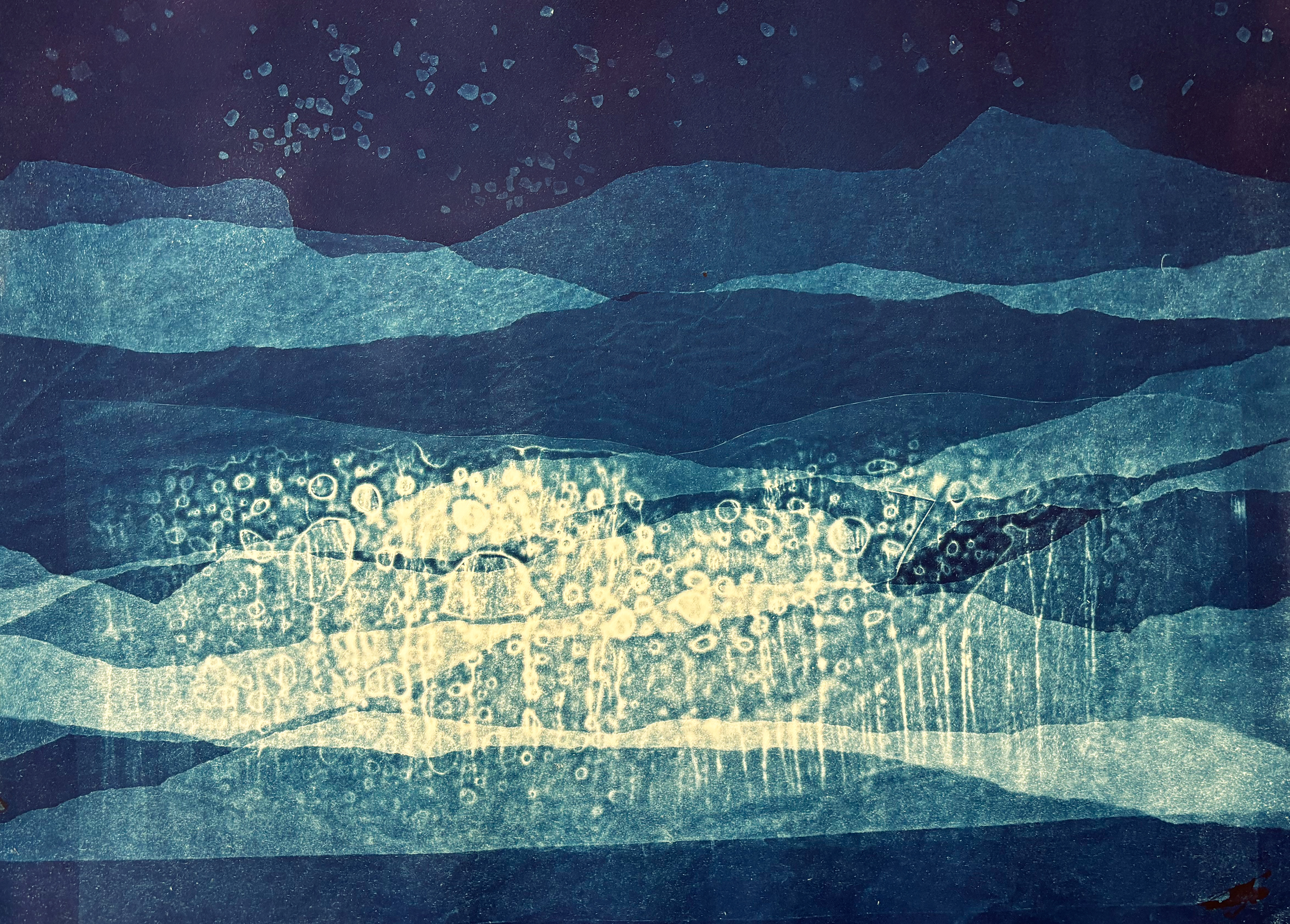 What Lies Beneath [Cyanotype]  SOLD