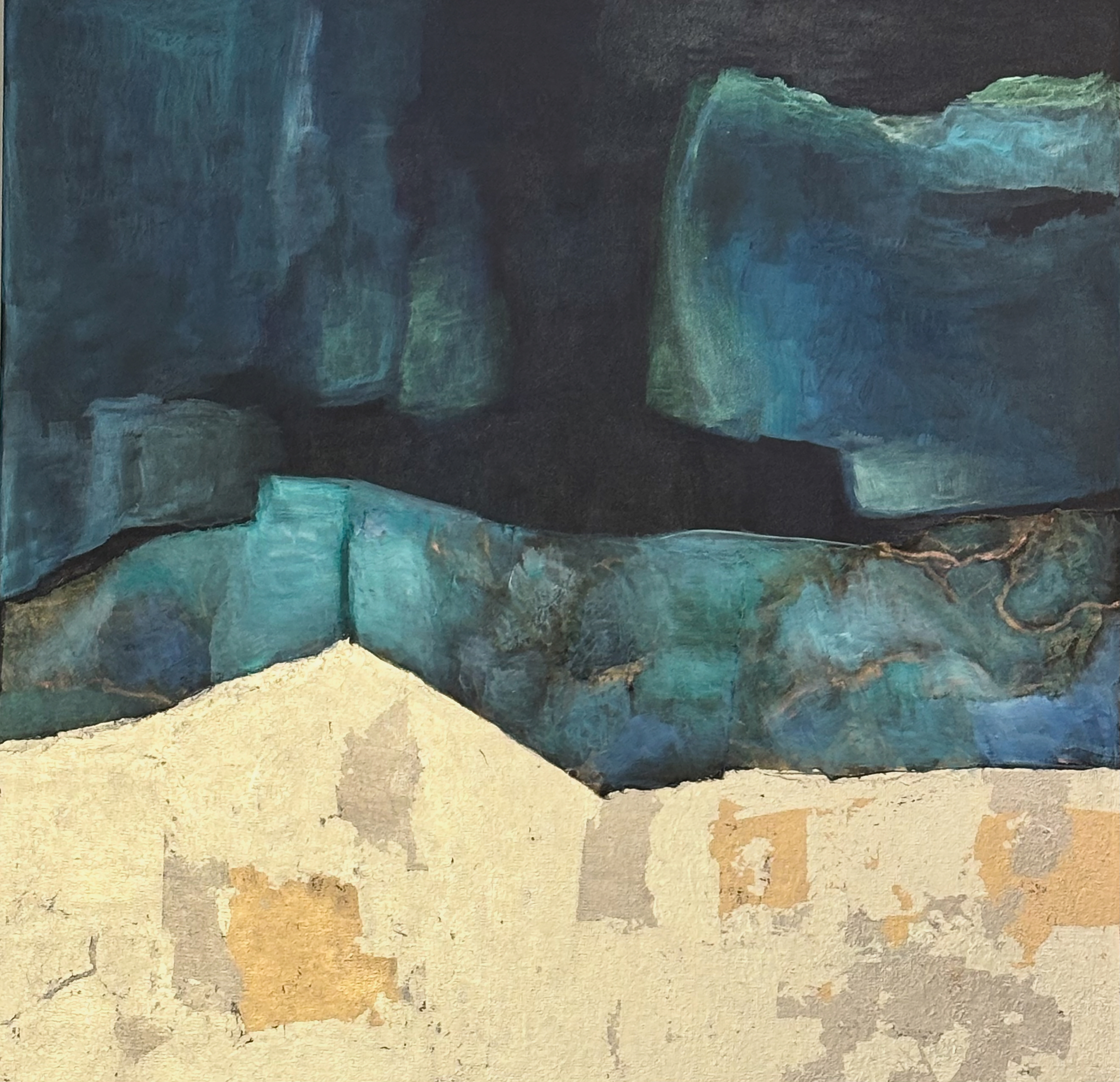 Blue Lagoon (Mixed Media on Linen)