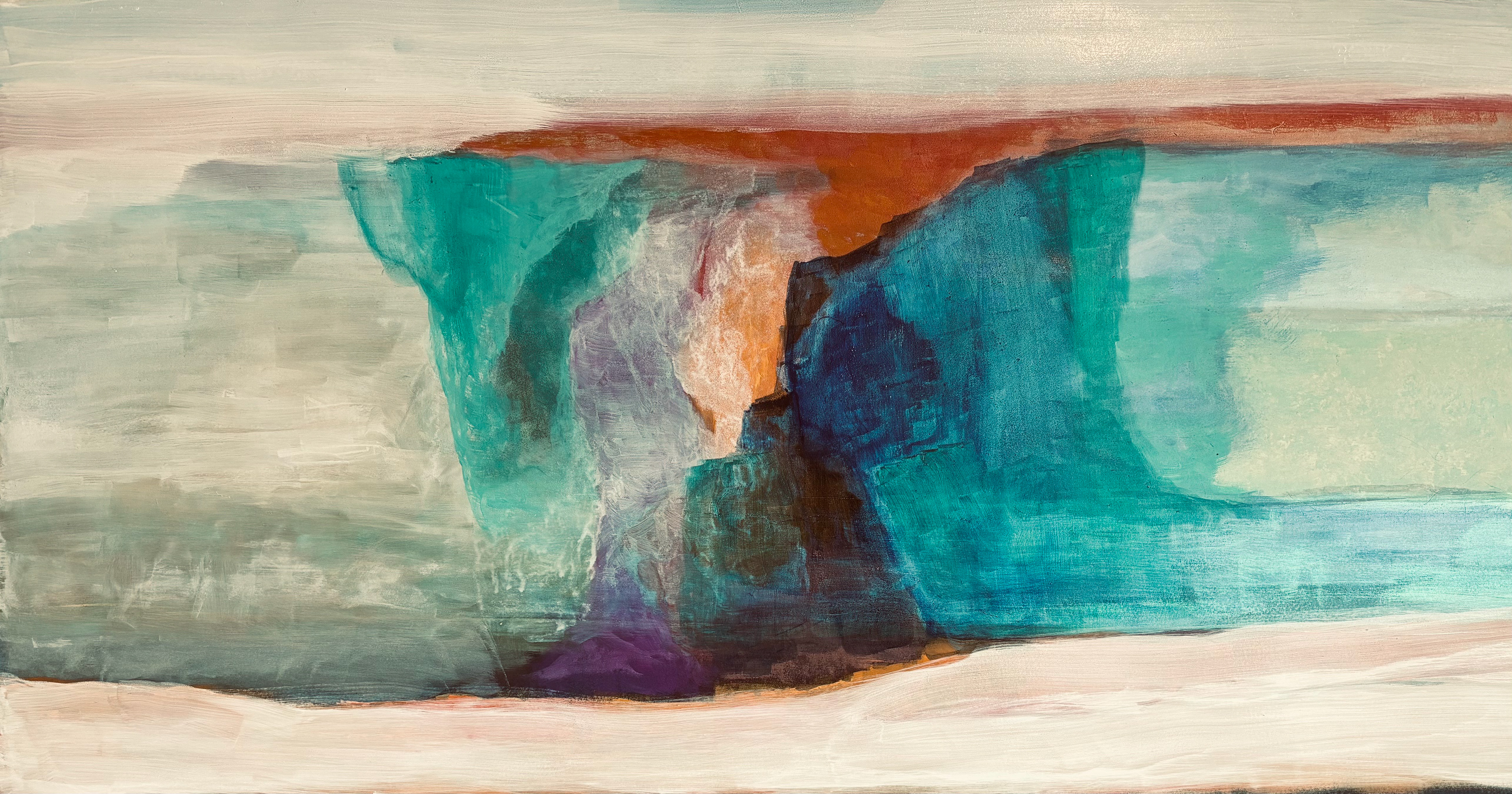 Desert Cloudburst [Oil on Paper]