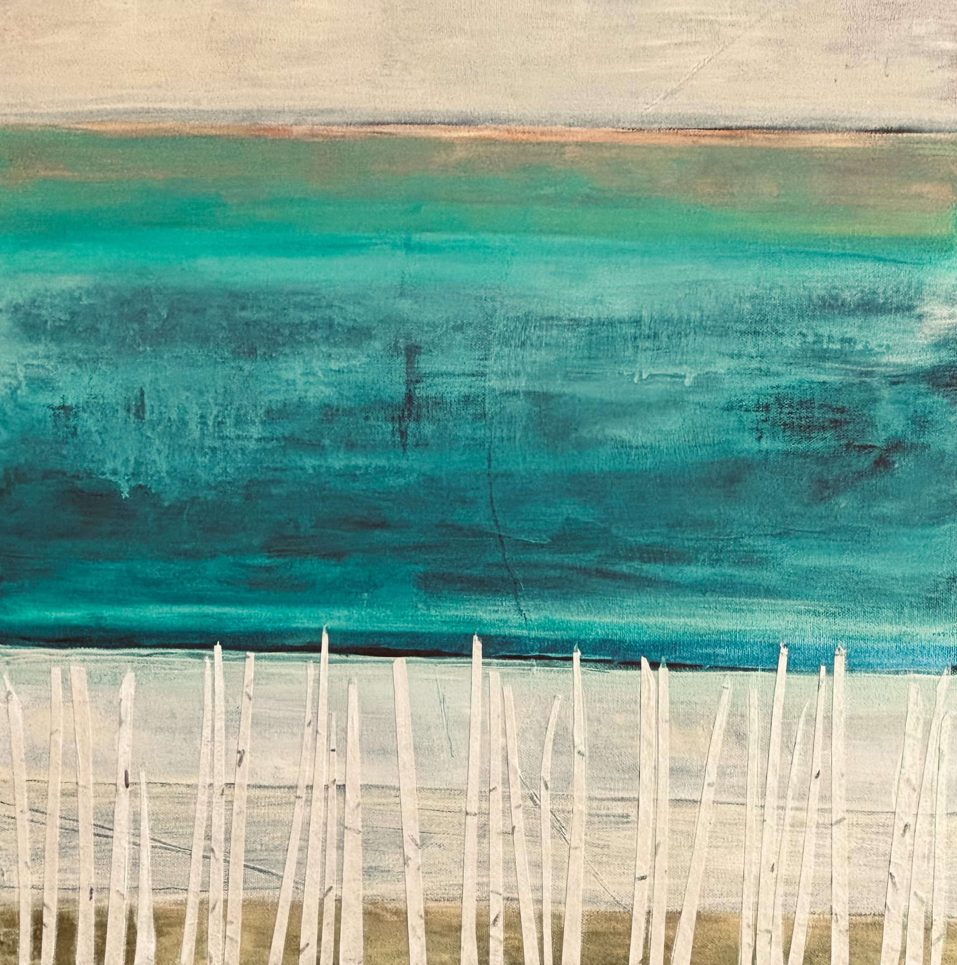 Lakeside [Oil & Paper on Canvas]