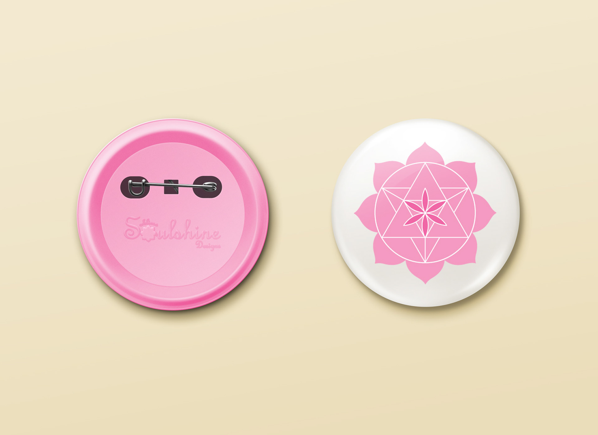 Pin button design.
