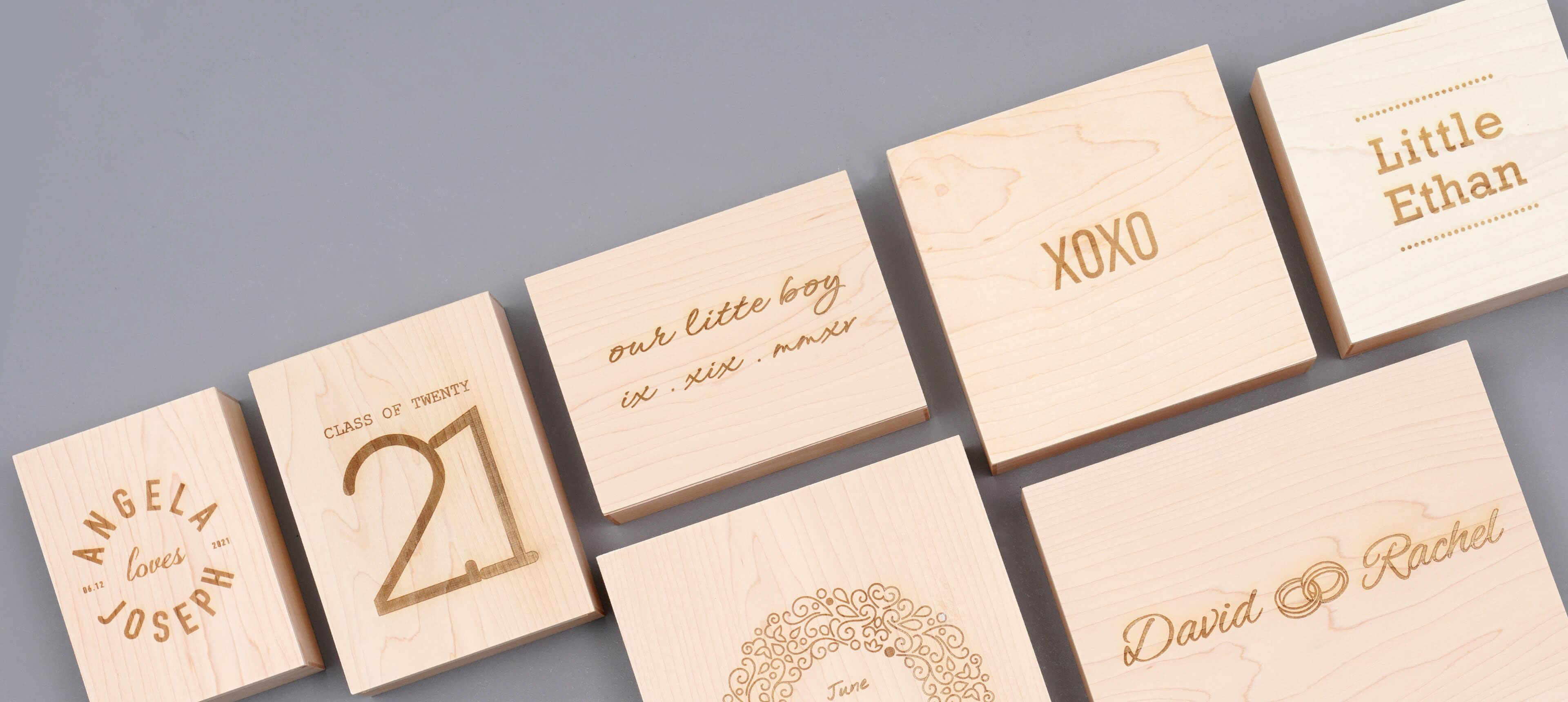 Engraved Lid Laser engrave your box lid with 50+ fonts, your own logo or any other design you wish. Or go with a blank lid for a minimalist look.