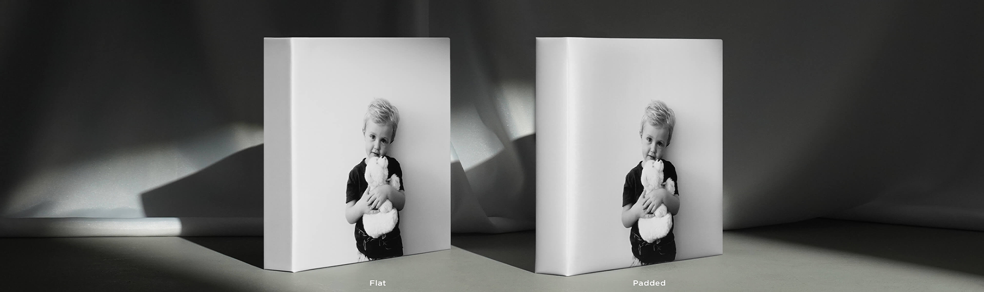 Hard covers are offered with and without padding. Go without padding for a minimalist design or add padding for an extra cushy feel.