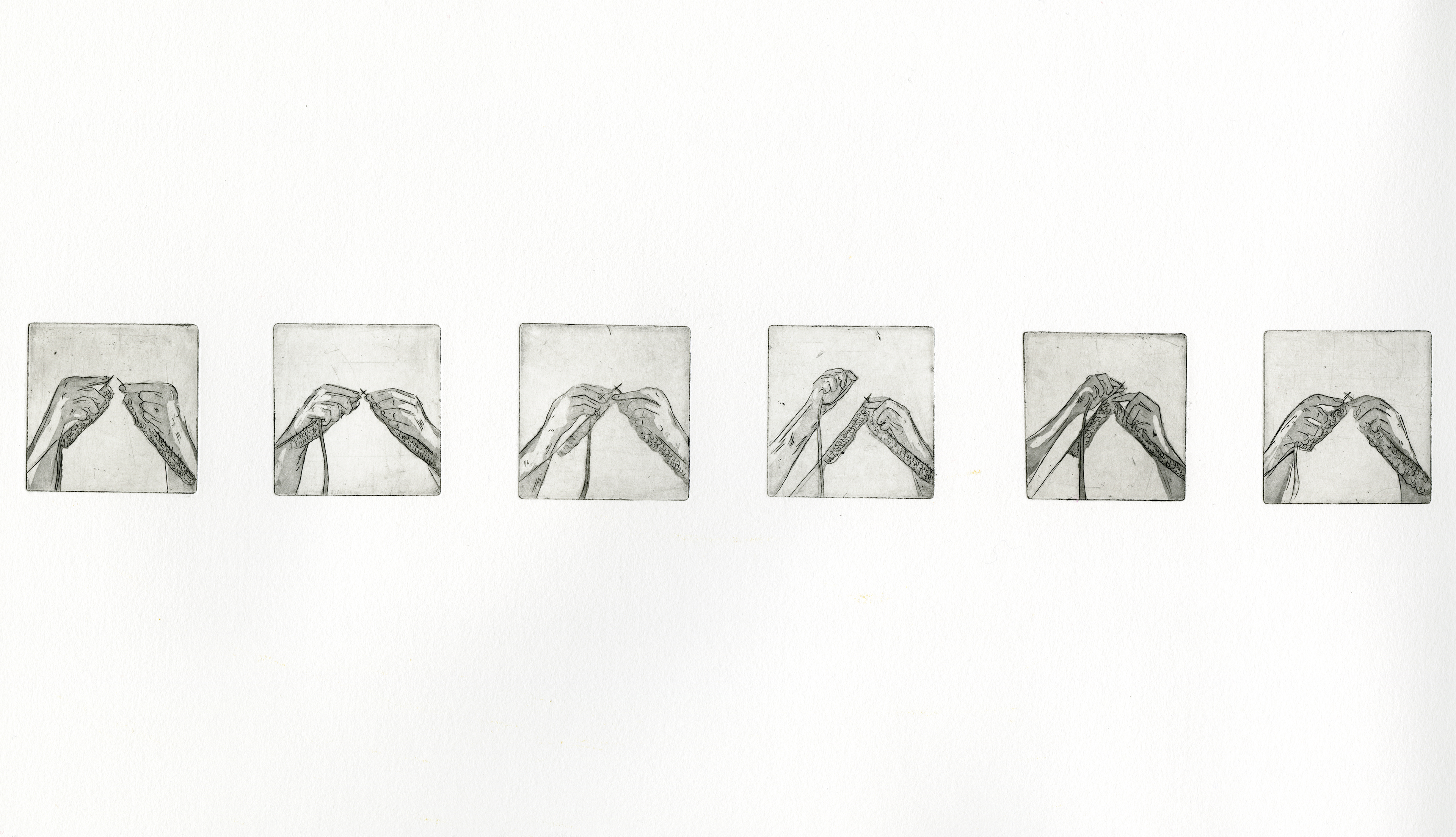 untitled, 2025 2x2 Copper Etching 6 Frame animated loops.