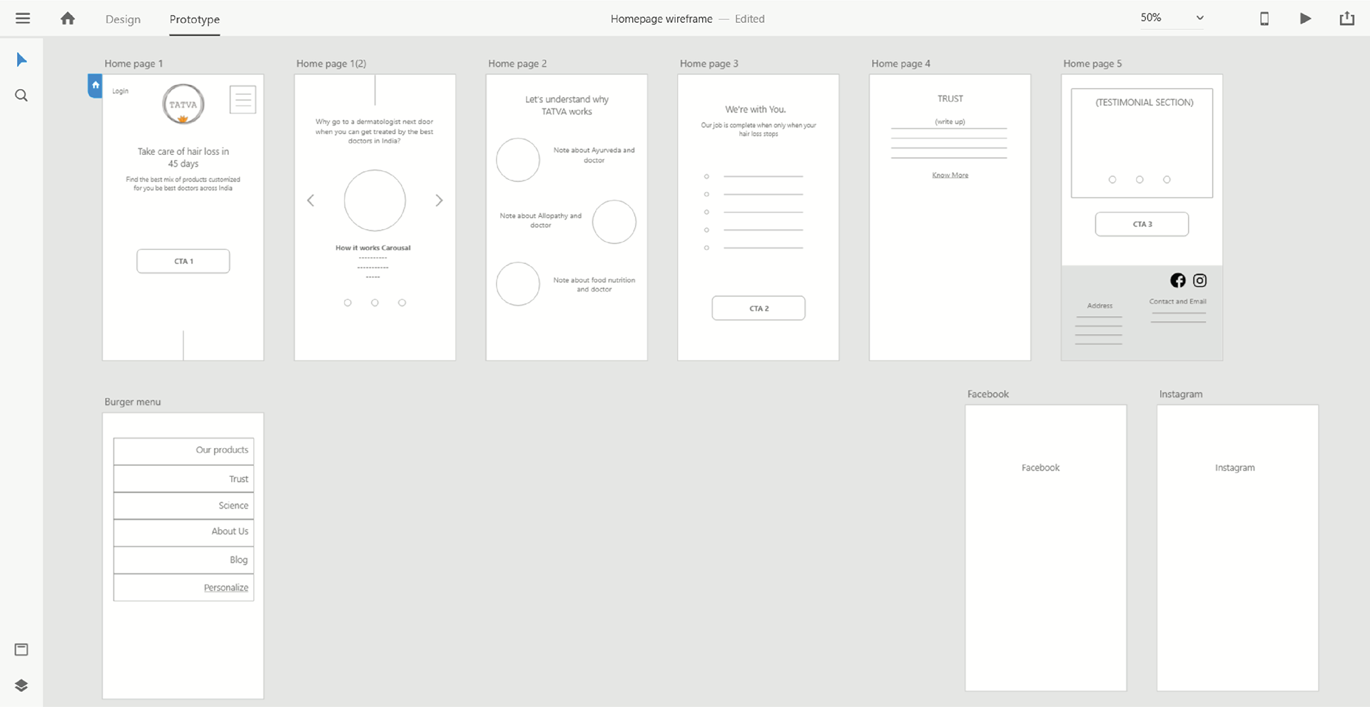 Website Wireframe 1