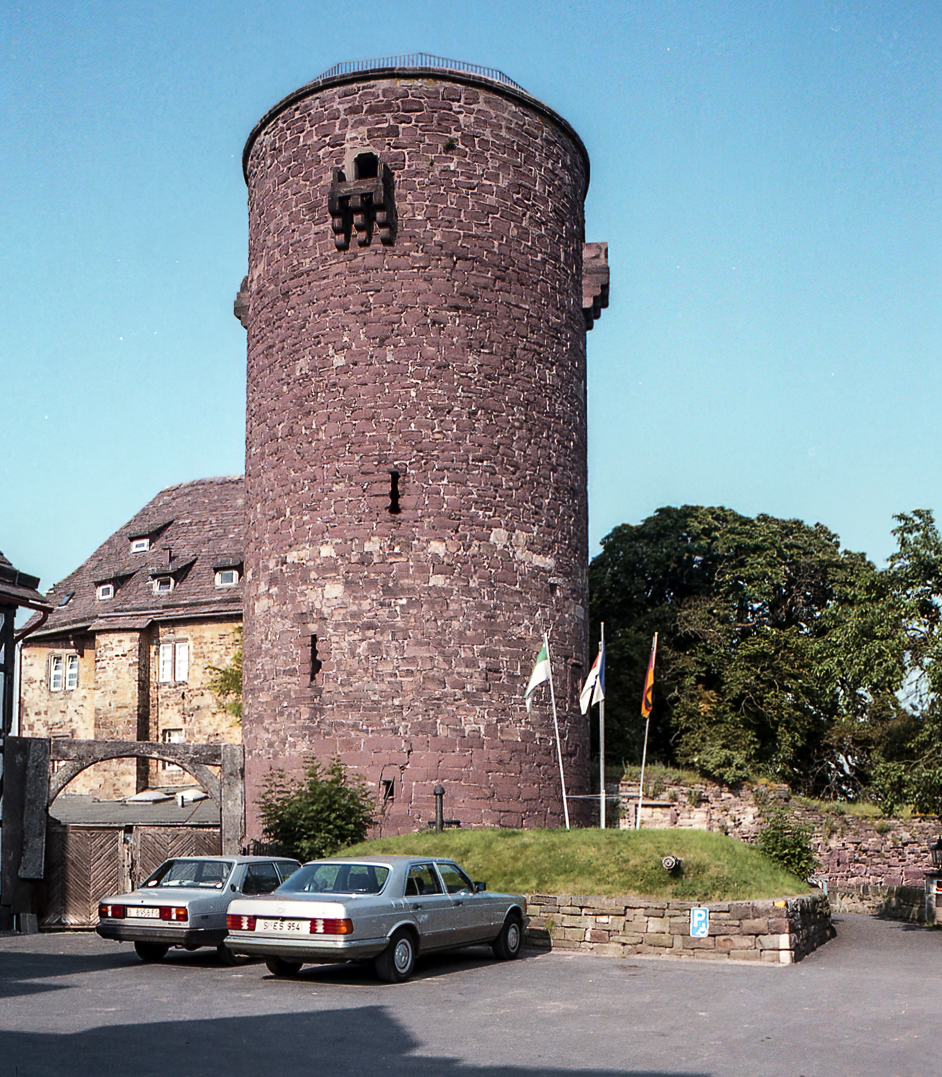 Rapunzel's Tower, Trendelburg Castle, Hesse, Germany, (scanned from print)
