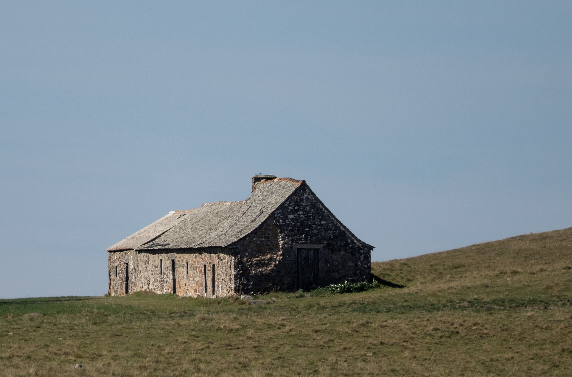 Farmhouse ruin on the Aubrac Plateau,  Occitanie, France