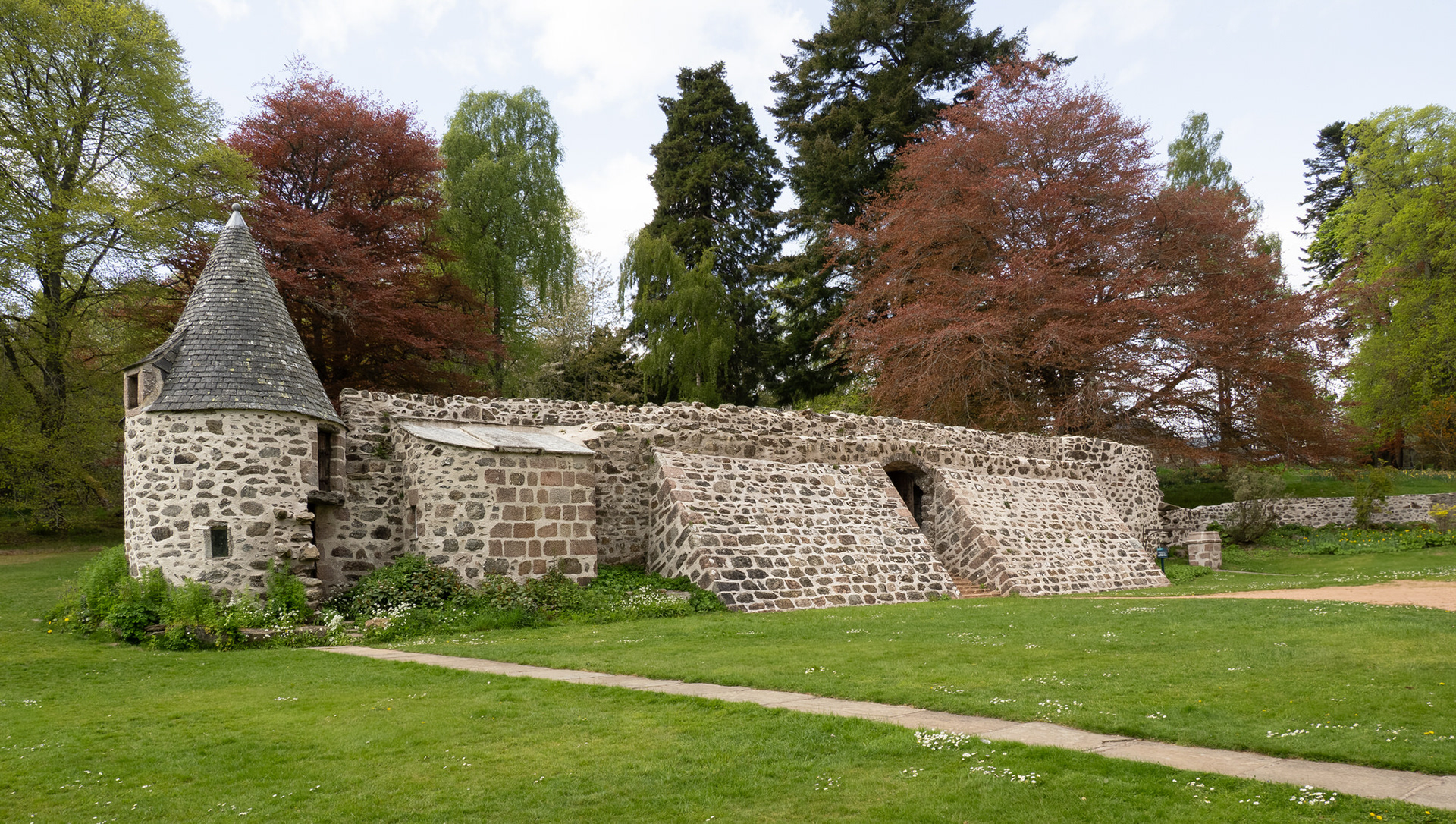 Barmkin Wall, Craigievar Castle, Aberdeenshire,