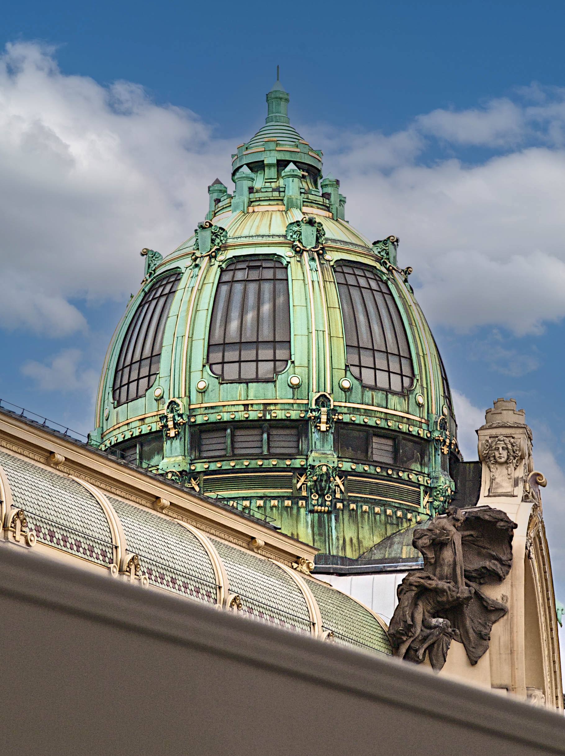 Municipal House Dome, Prague, Czechia
