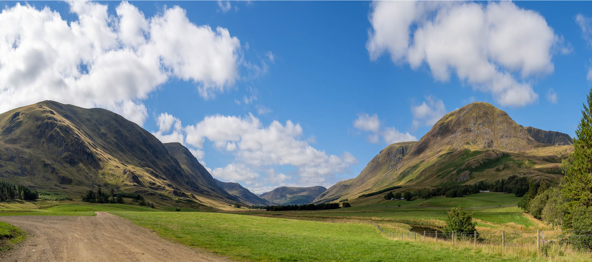 Glen Doll from Glen Clova Pano, Angus