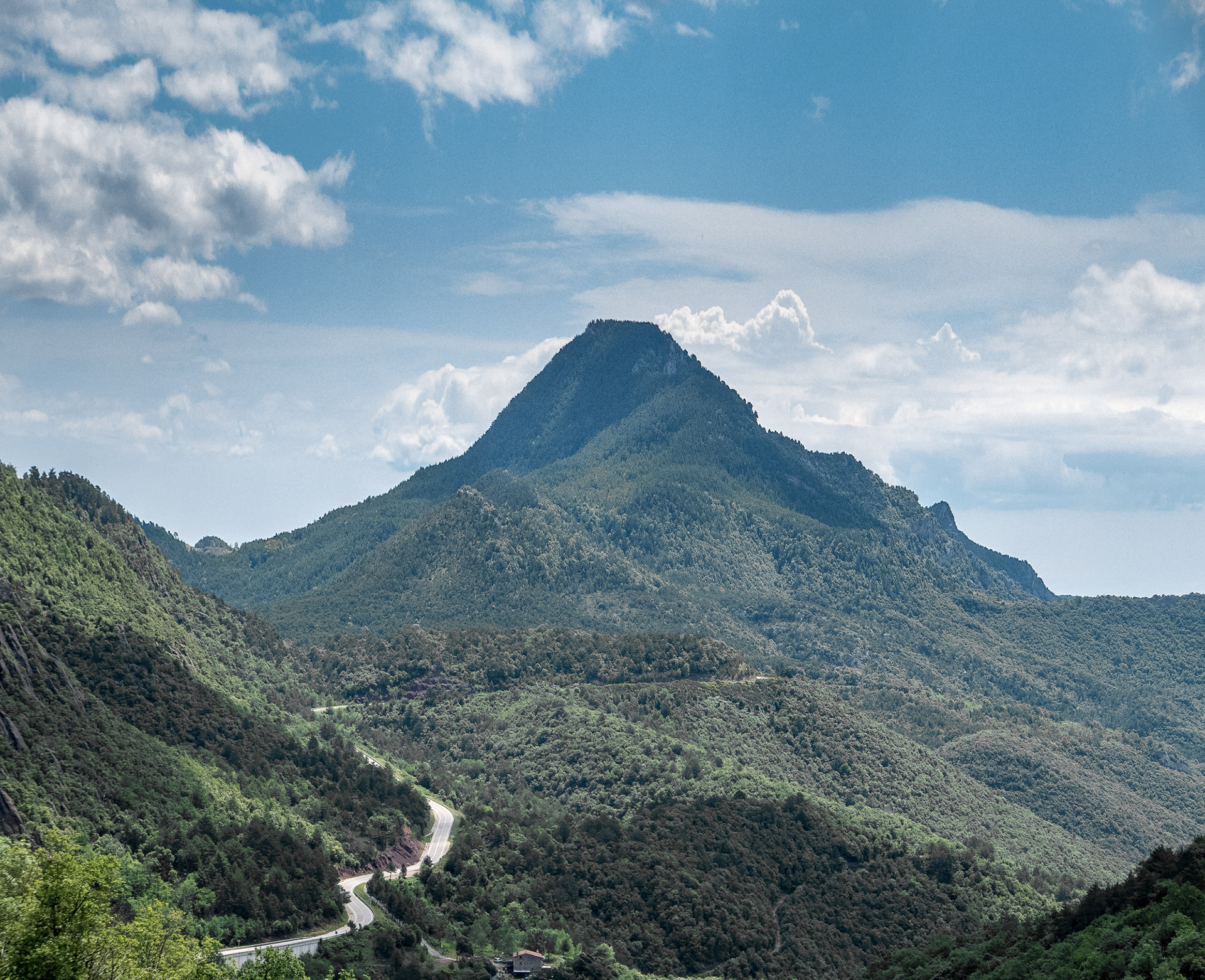 The Road to Spain from Coustouges, Occitanie, France