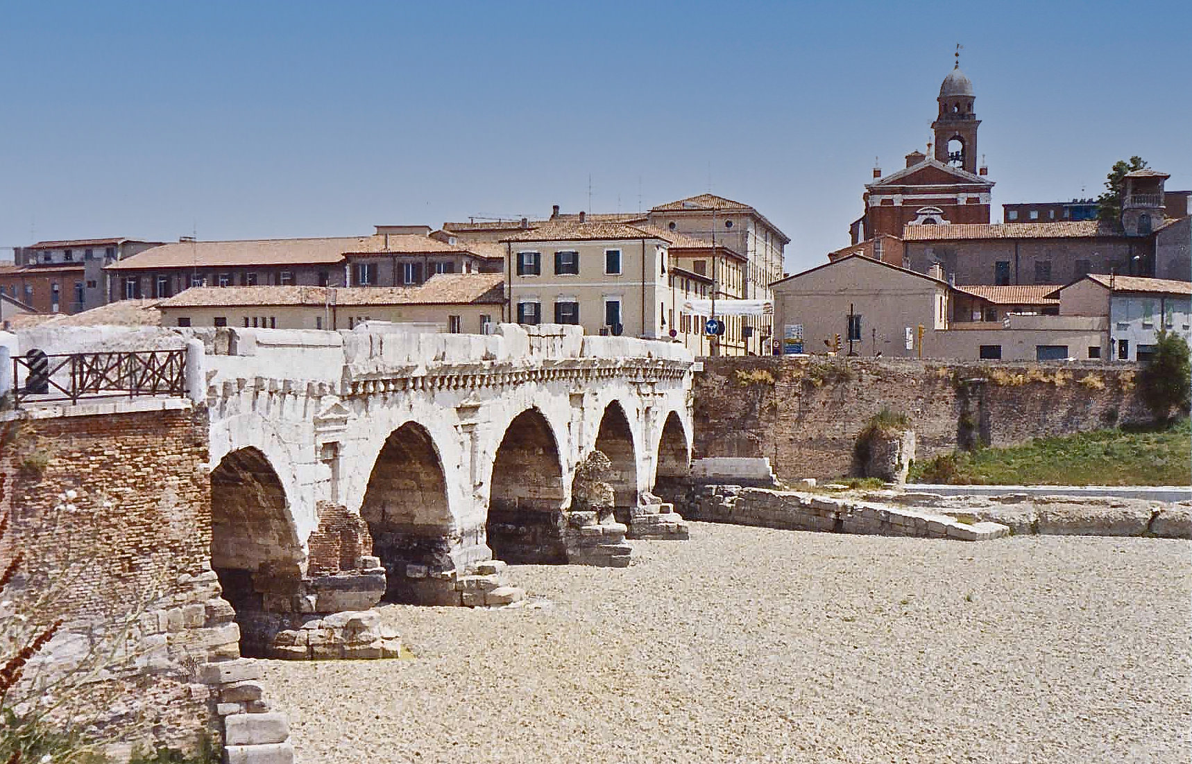 Ponte di Tiberio, Rimini, Italy, (scanned from print)