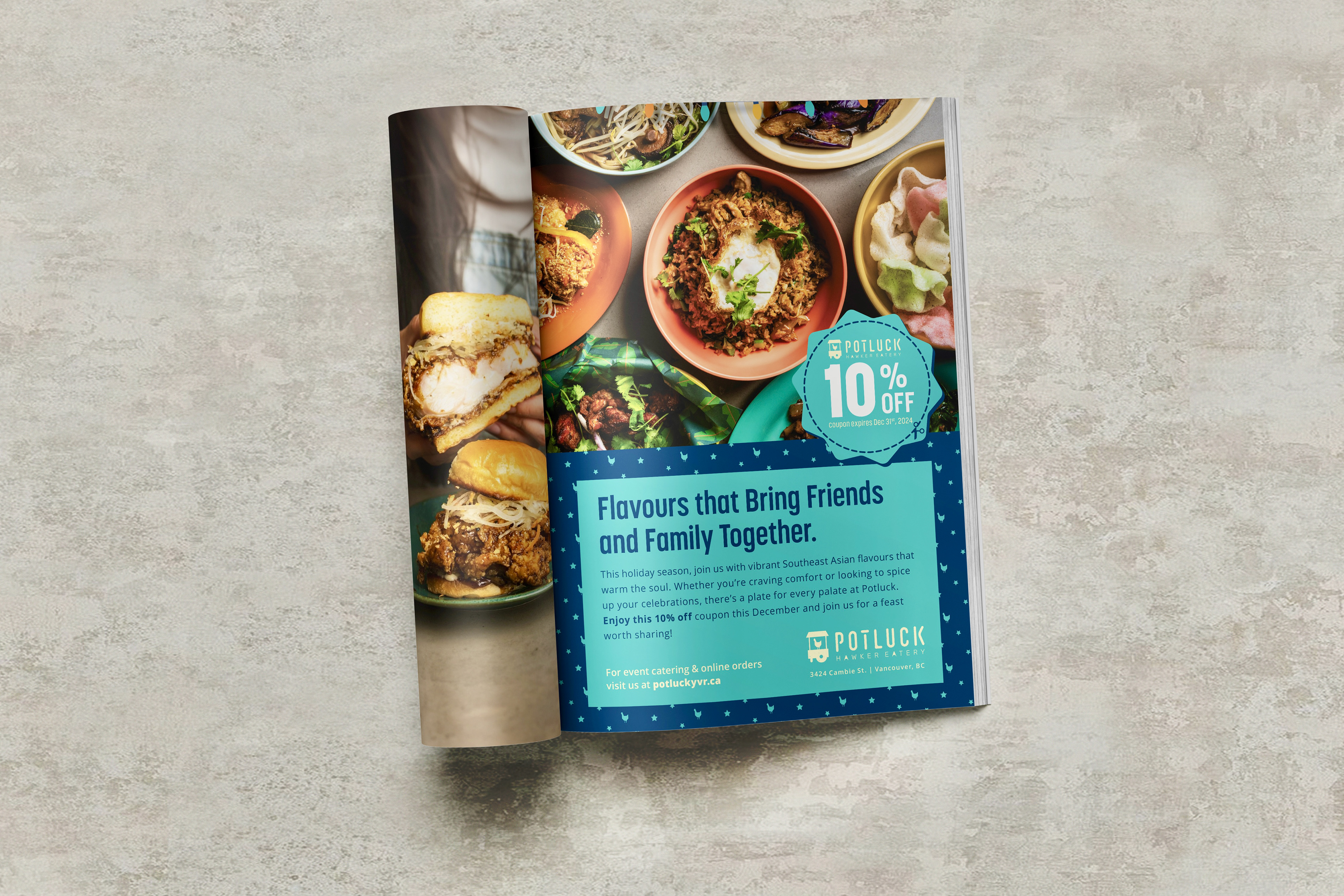 Potluck Hawker Eatery Print Ads