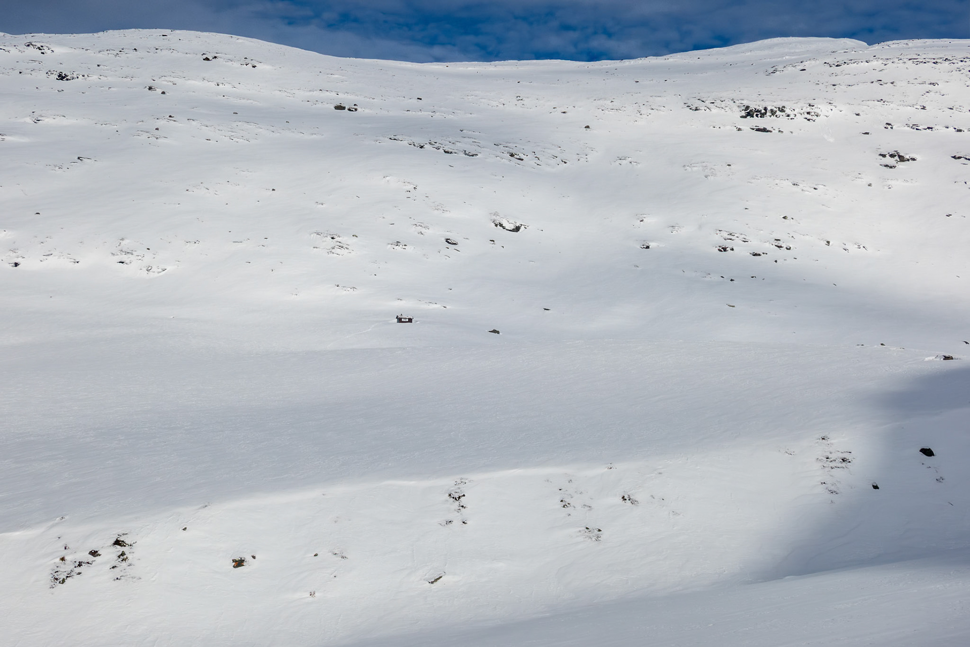 Hytte oppunder Blåfjellet