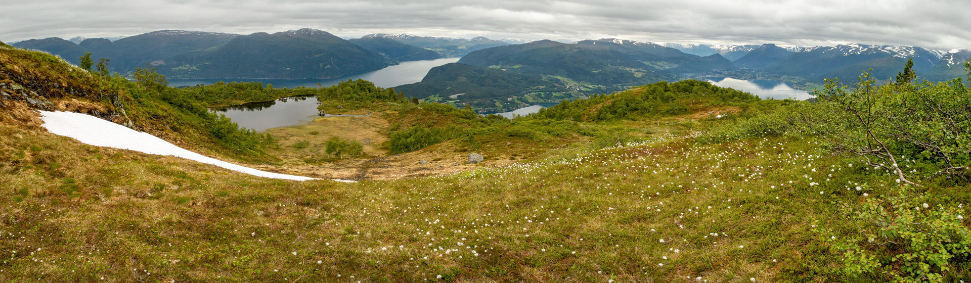 Innviksfjorden og Gloppefjorden fra Høgehaugen i Gloppen