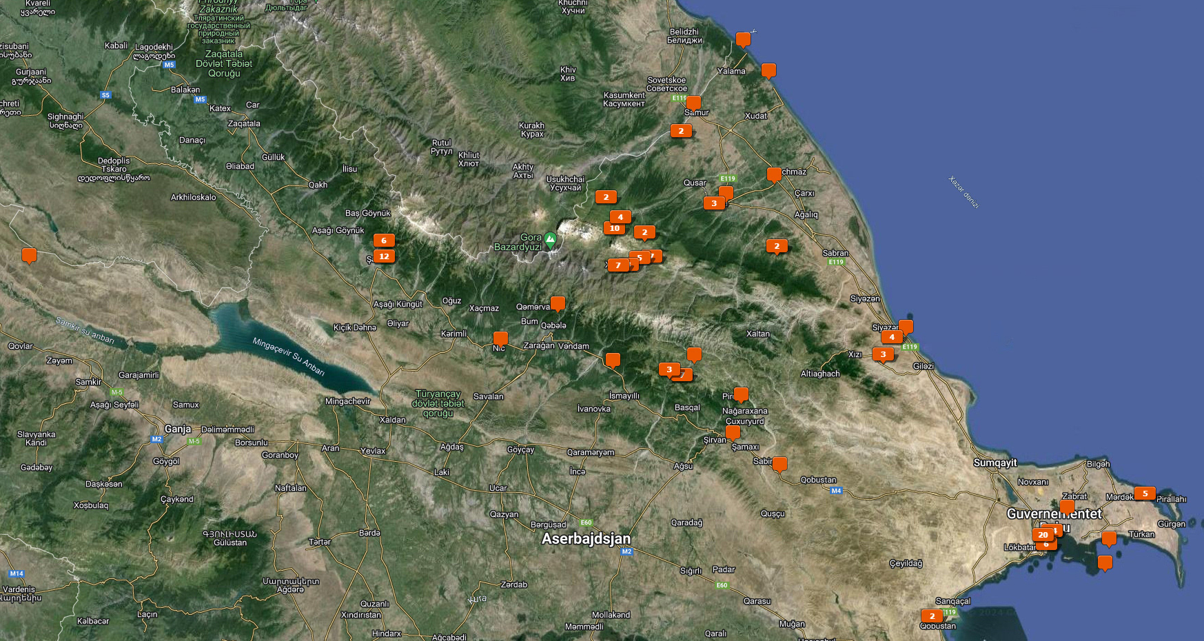 Her omkring er bildene tatt