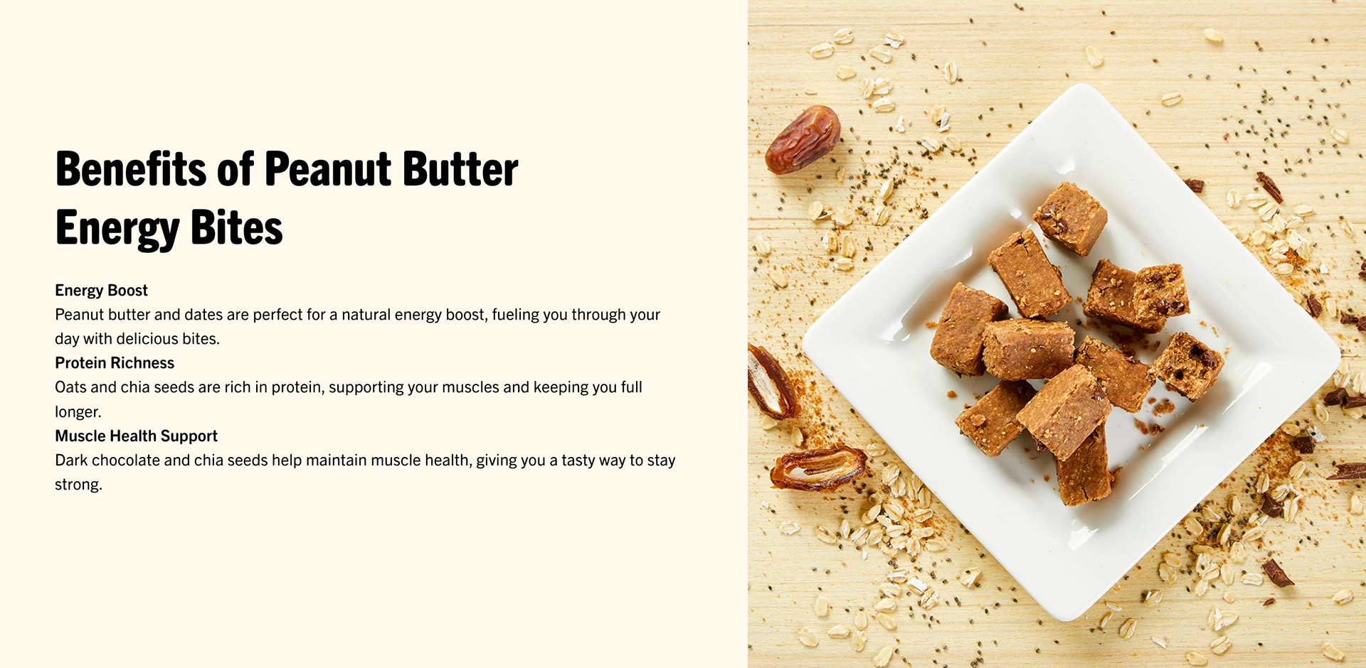 Arden's Garden peanut butter energy bites on their website 