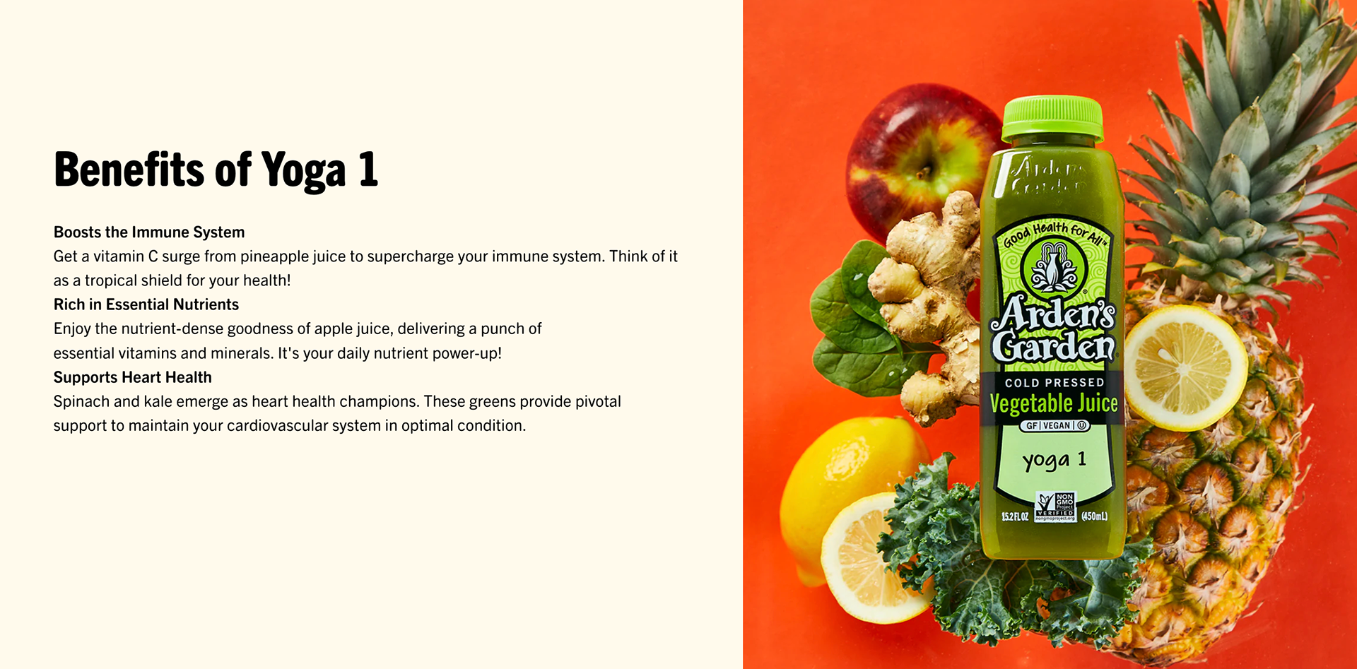 Arden's Garden vegetable juice on their website 