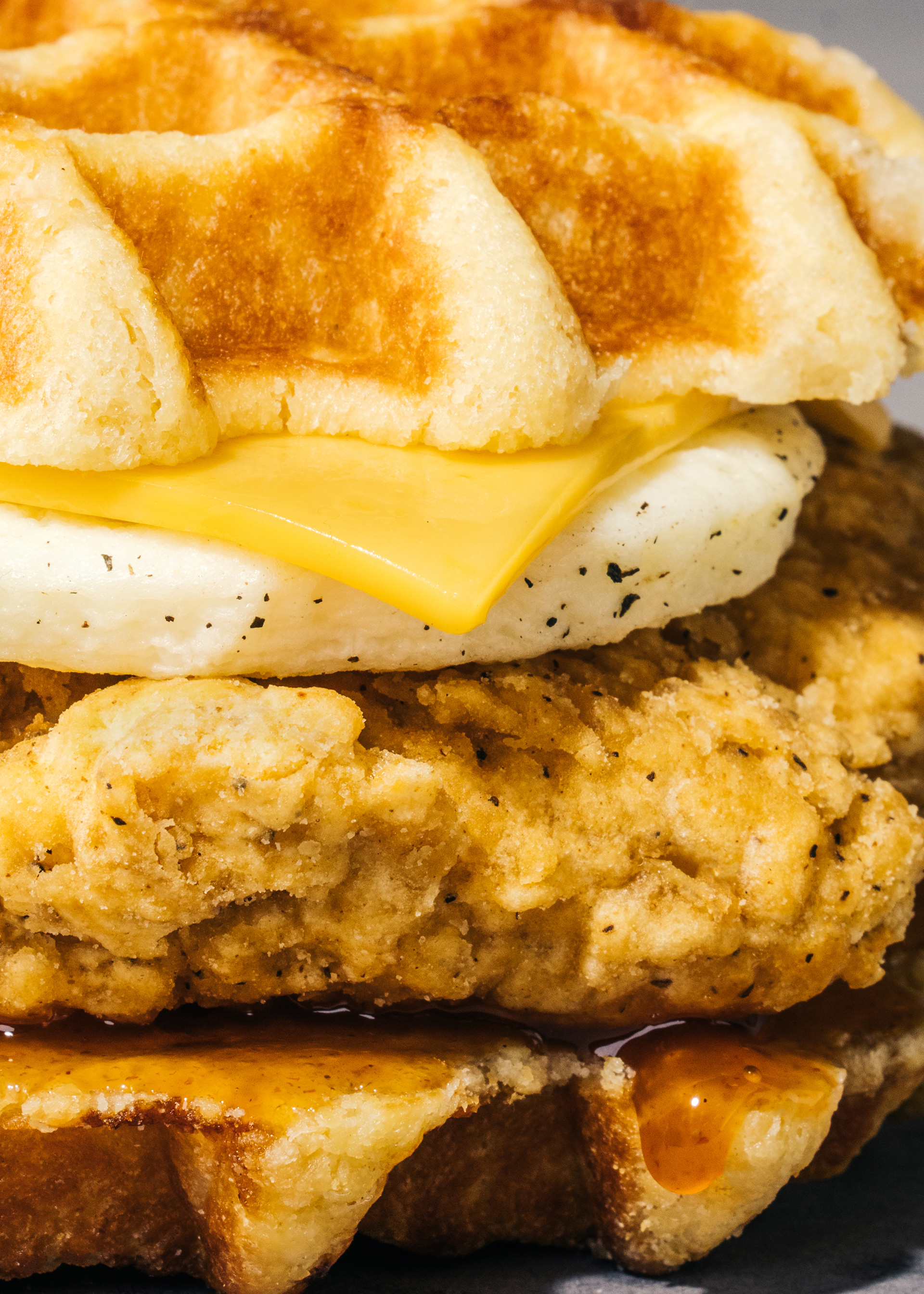 Racetrac Chicken and waffles sandwich
