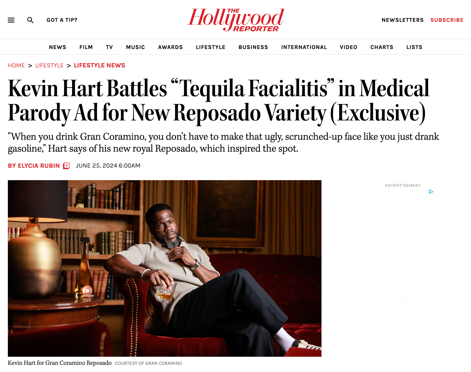Hollywood reporter Kevin Hart - set design & product stylist 