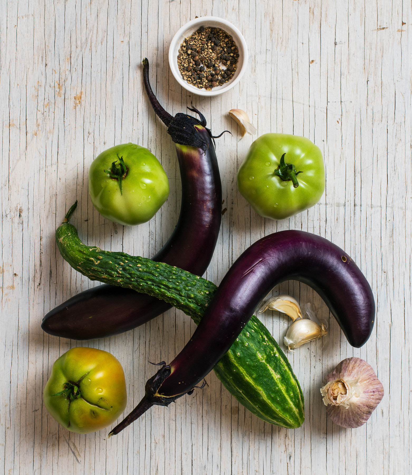 Fresh Eggplants from the Garden 