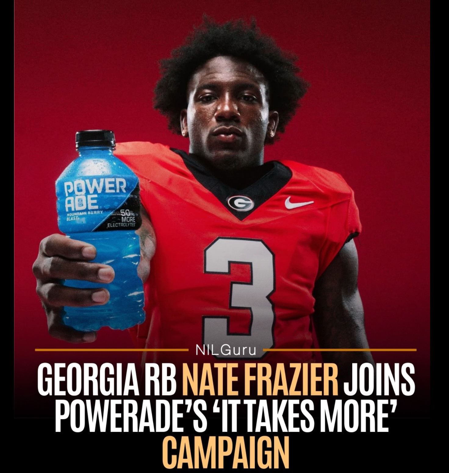 Nate Frazier Powerade 2025 UGA - product styling