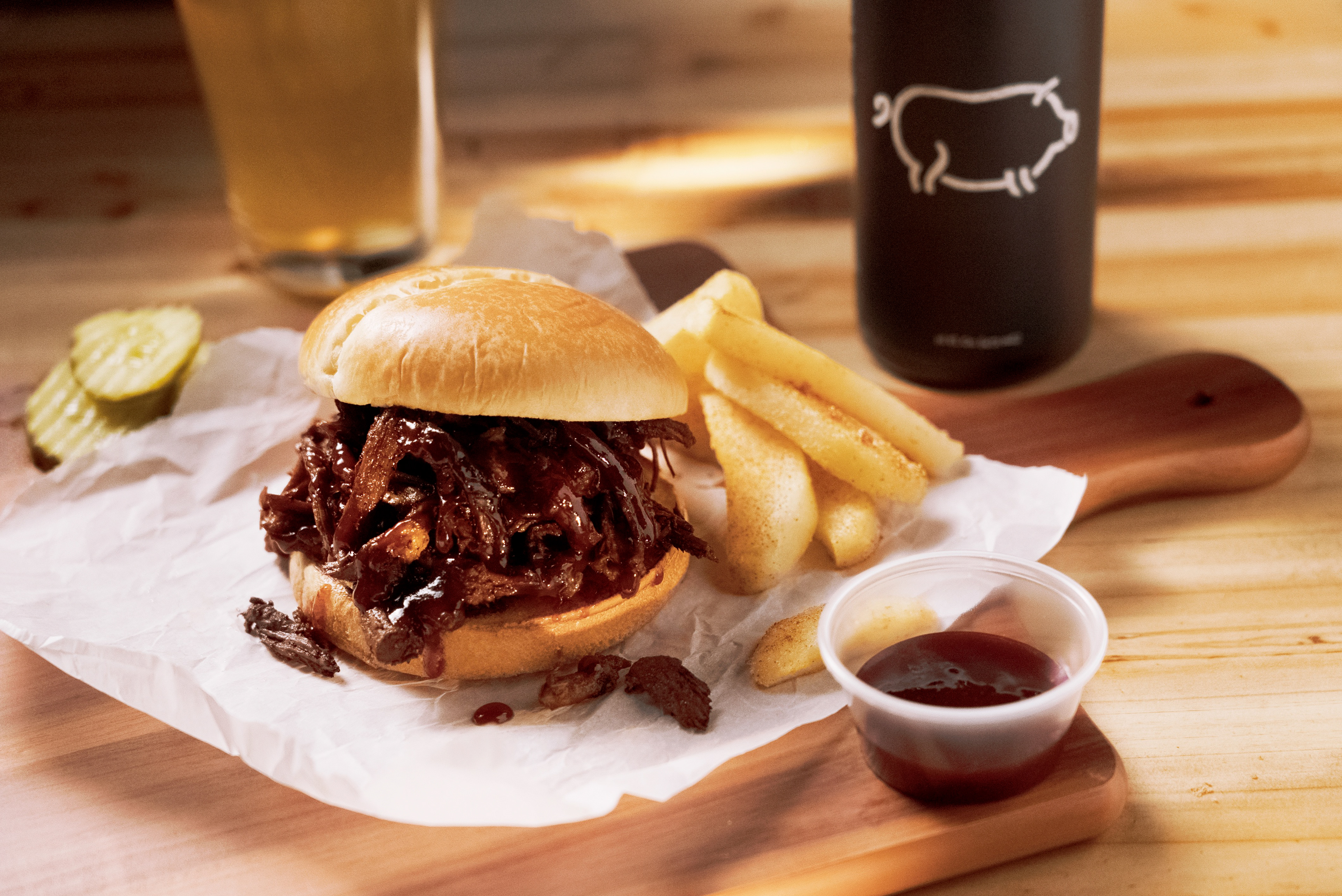 Eli's BBQ sauce on pulled pork