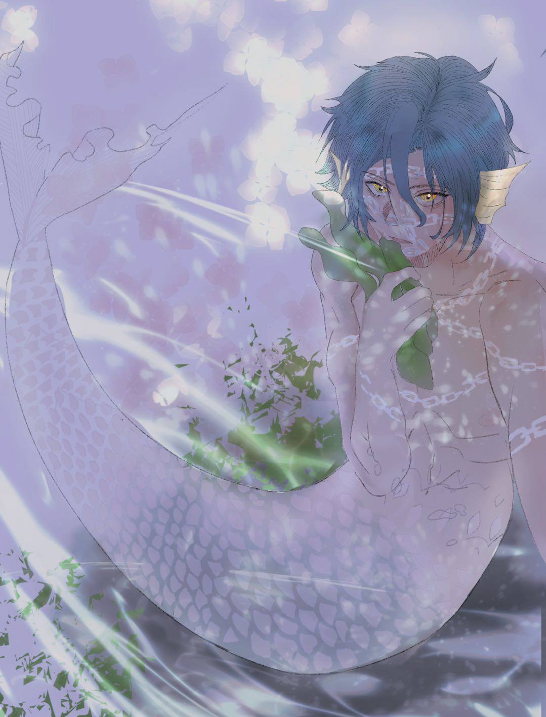 a male mermaid I created for artclass